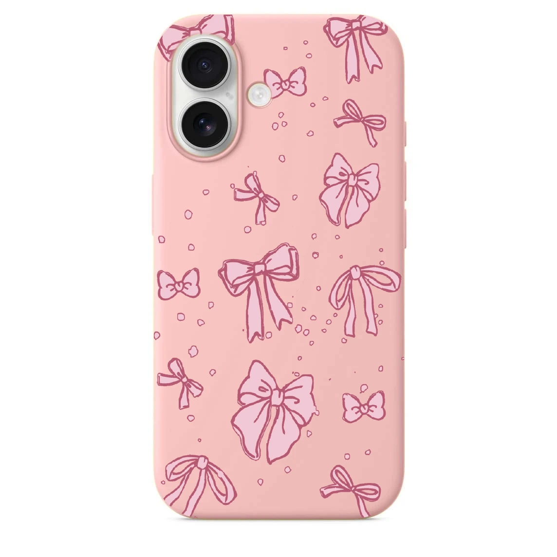 iPhone 16 Plus ile Uyumlu Kadife İç Dokulu Premium Lansman Telefon Kılıfı - Şeker Kurdale