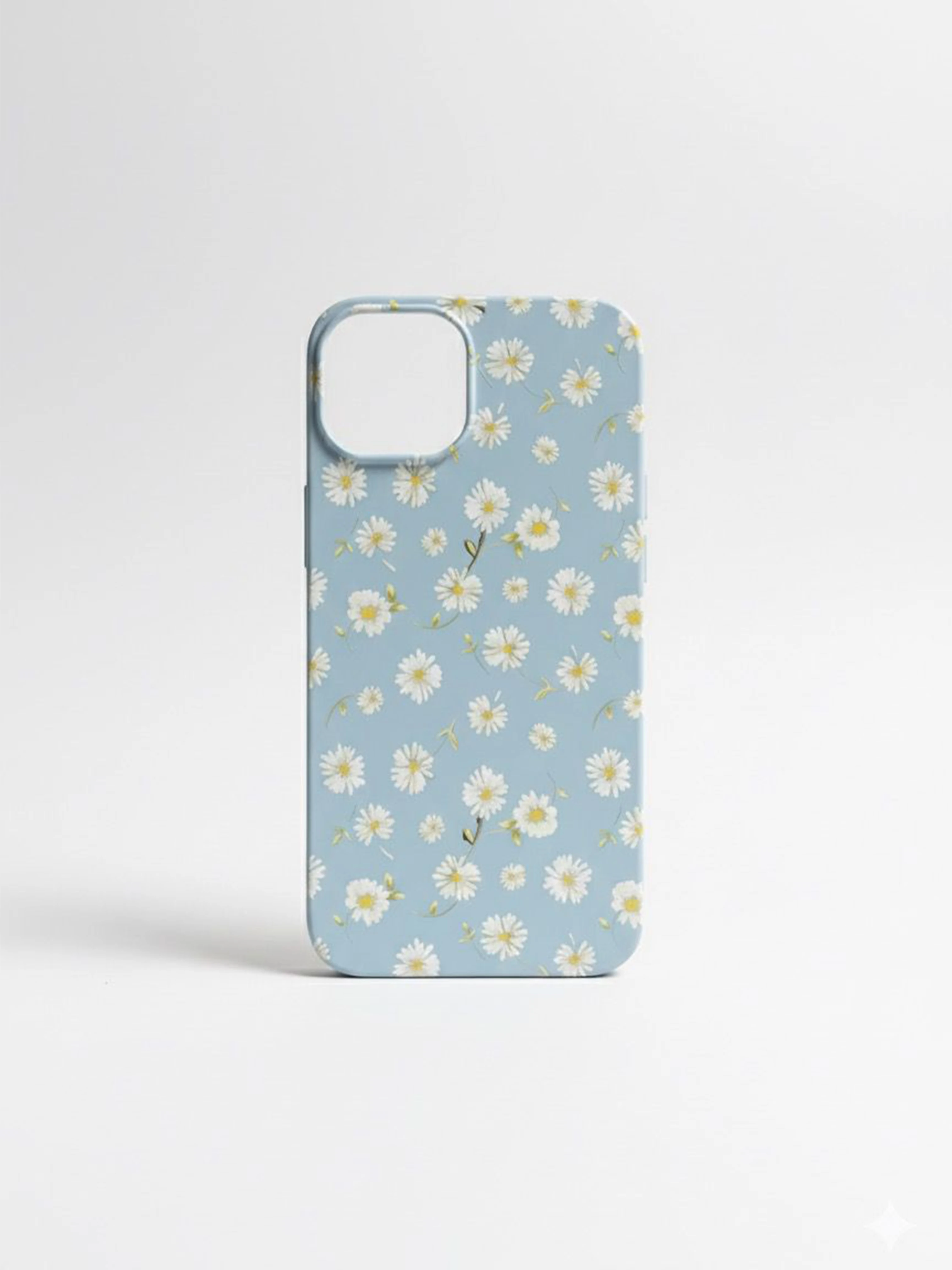 iPhone 13 / 14 ile Uyumlu Kadife İç Dokulu Premium Lansman Telefon Kılıfı - Bebe Papatya