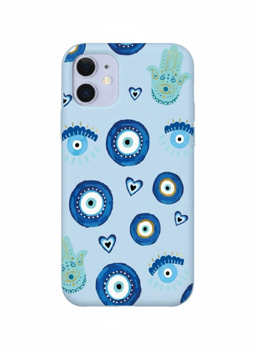 iPhone 11 ile Uyumlu Kadife İç Dokulu Premium Lansman Telefon Kılıfı - Bebe Nazar