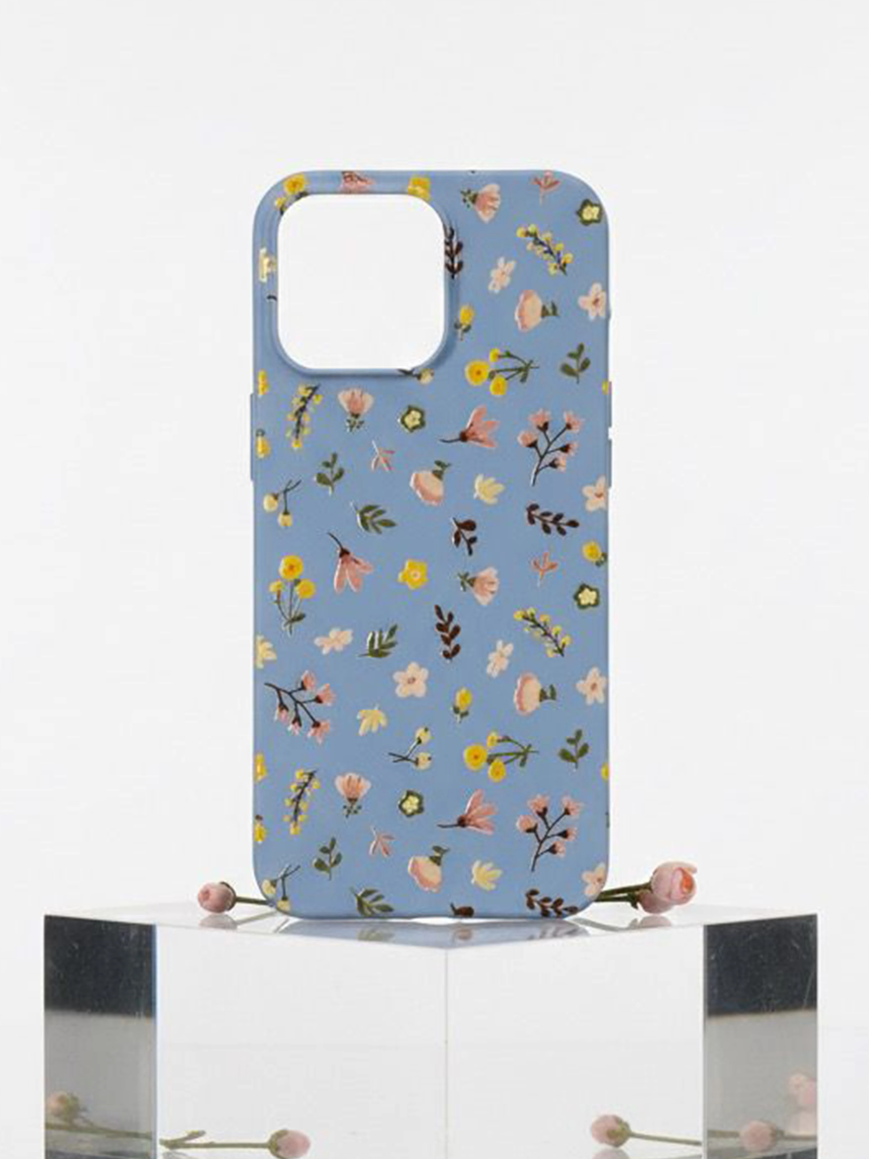 iPhone 11 Pro Max ile Uyumlu Kadife İç Dokulu Premium Lansman Telefon Kılıfı - Bebe Çiçek