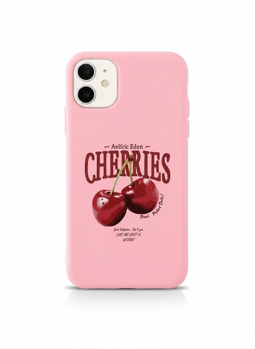 iPhone 11 ile Uyumlu Kadife İç Dokulu Premium Lansman Telefon Kılıfı - Şeker Cherri