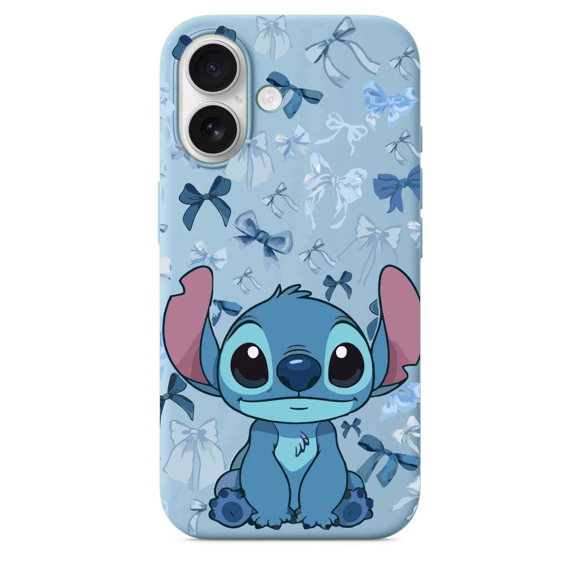 iPhone 16 Plus ile Uyumlu Kadife İç Dokulu Premium Lansman Telefon Kılıfı - Bebe Stitch