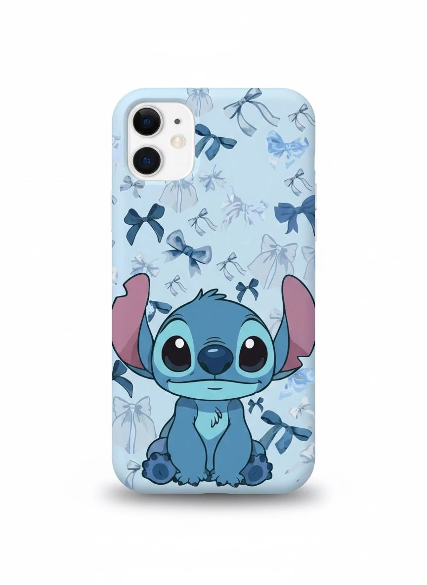 iPhone 11 ile Uyumlu Kadife İç Dokulu Premium Lansman Telefon Kılıfı - Bebe Stitch