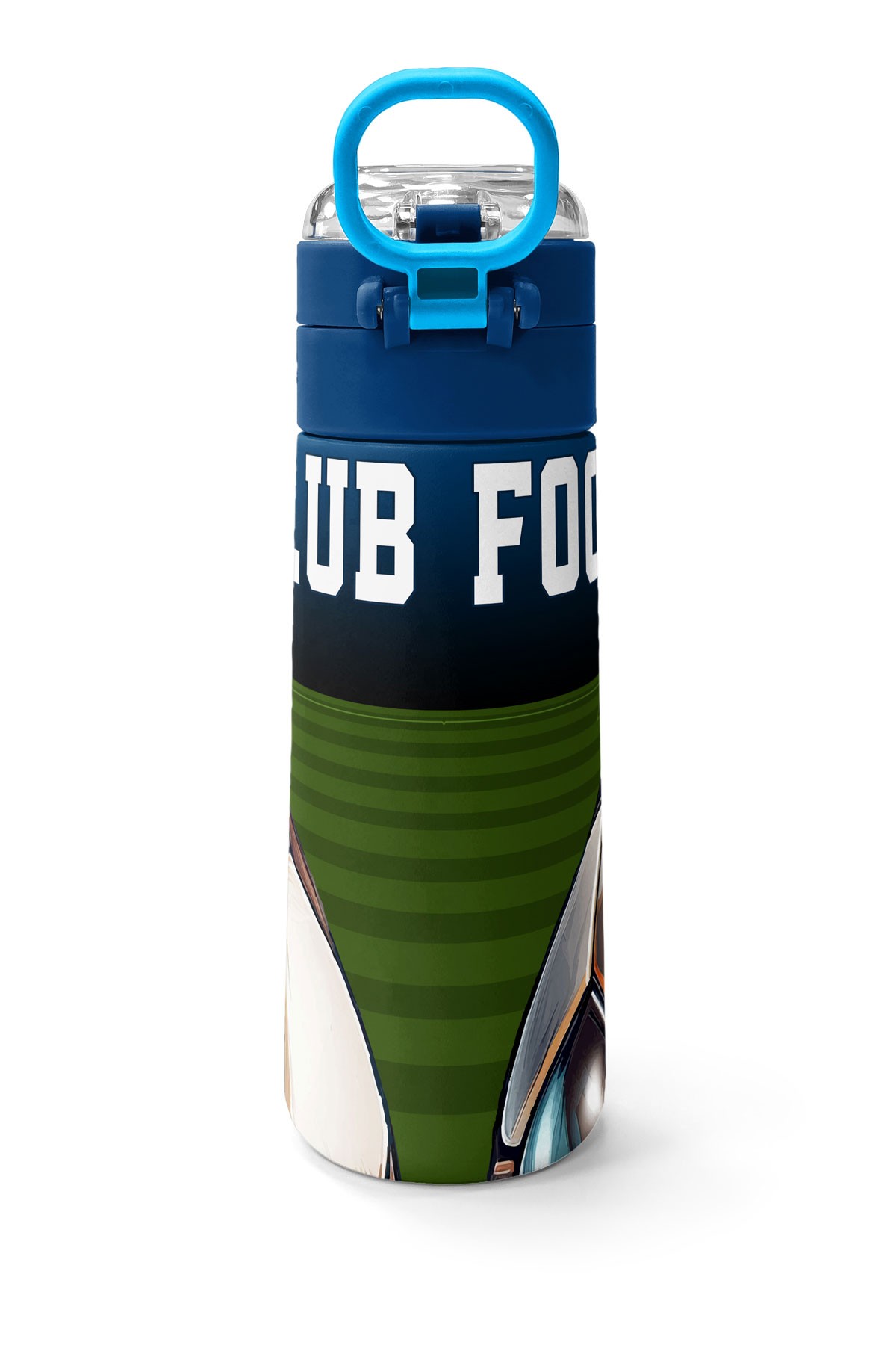 Coral High Kids Lacivert Futbol Desenli Pipetli ve Direkt İçim Çelik Termos 500 ml 31995