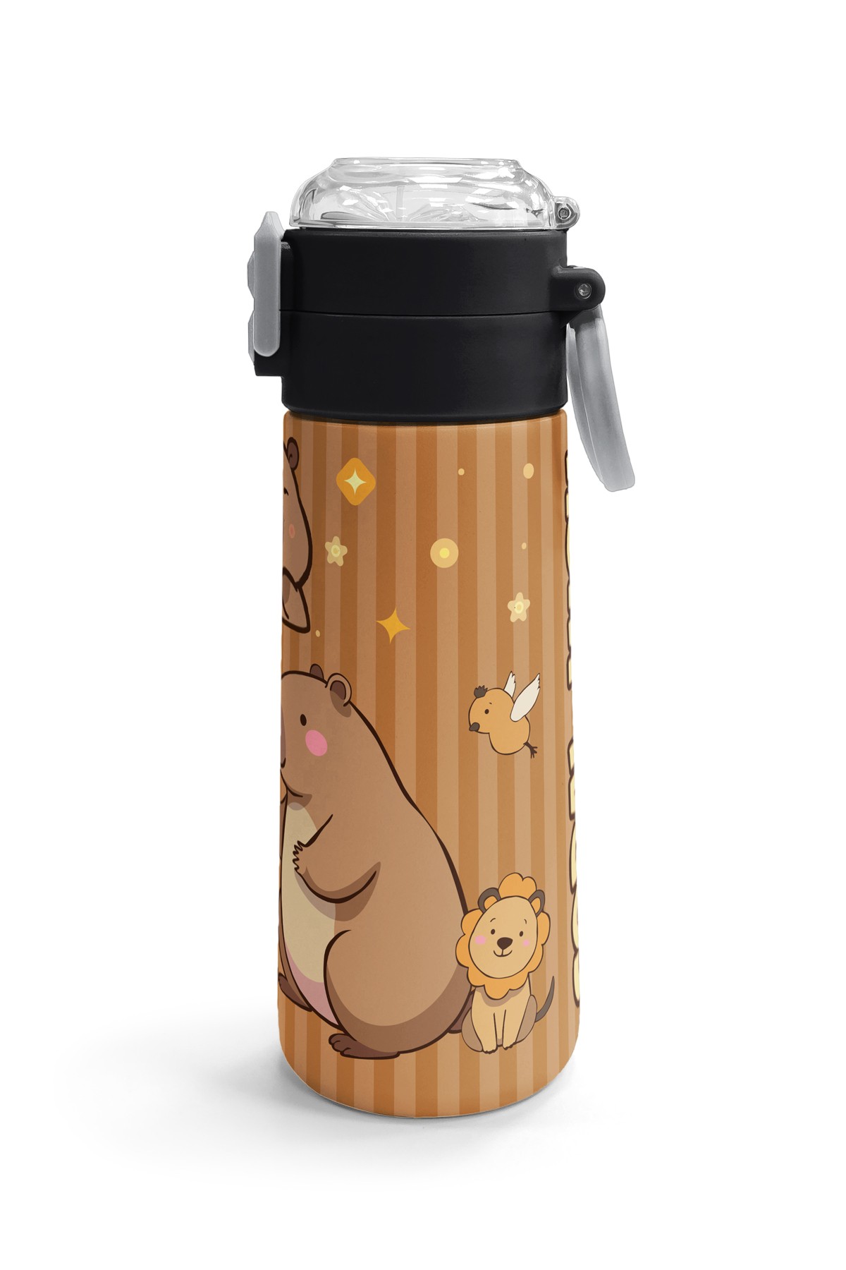 Coral High Kids Kapibara Desenli Pipetli ve Direkt İçim Çelik Termos 500 ml 31790