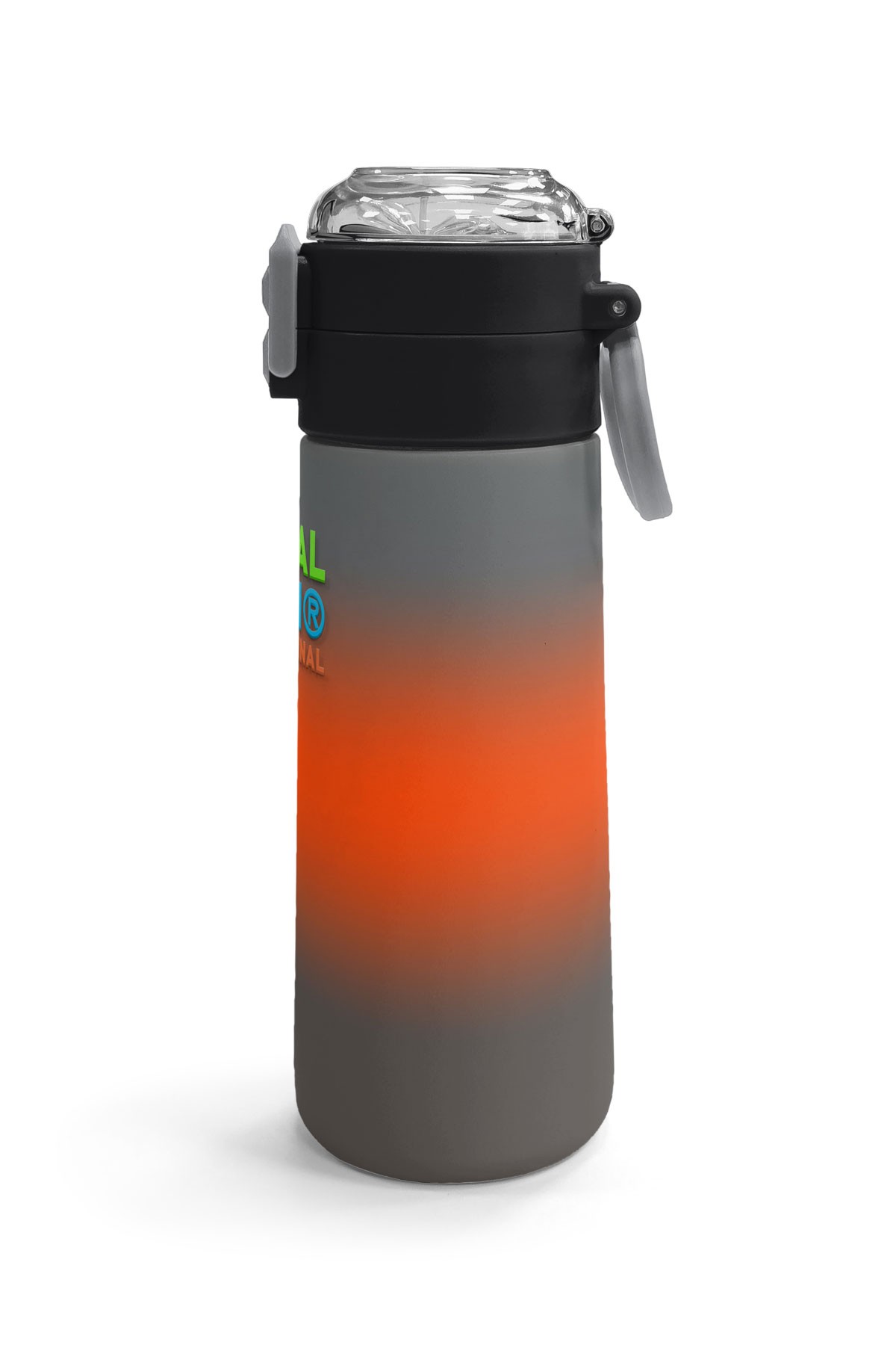 Coral High Kids Gri Turuncu Renk Geçişli Pipetli ve Direkt İçim Çelik Termos 500 ml 31949