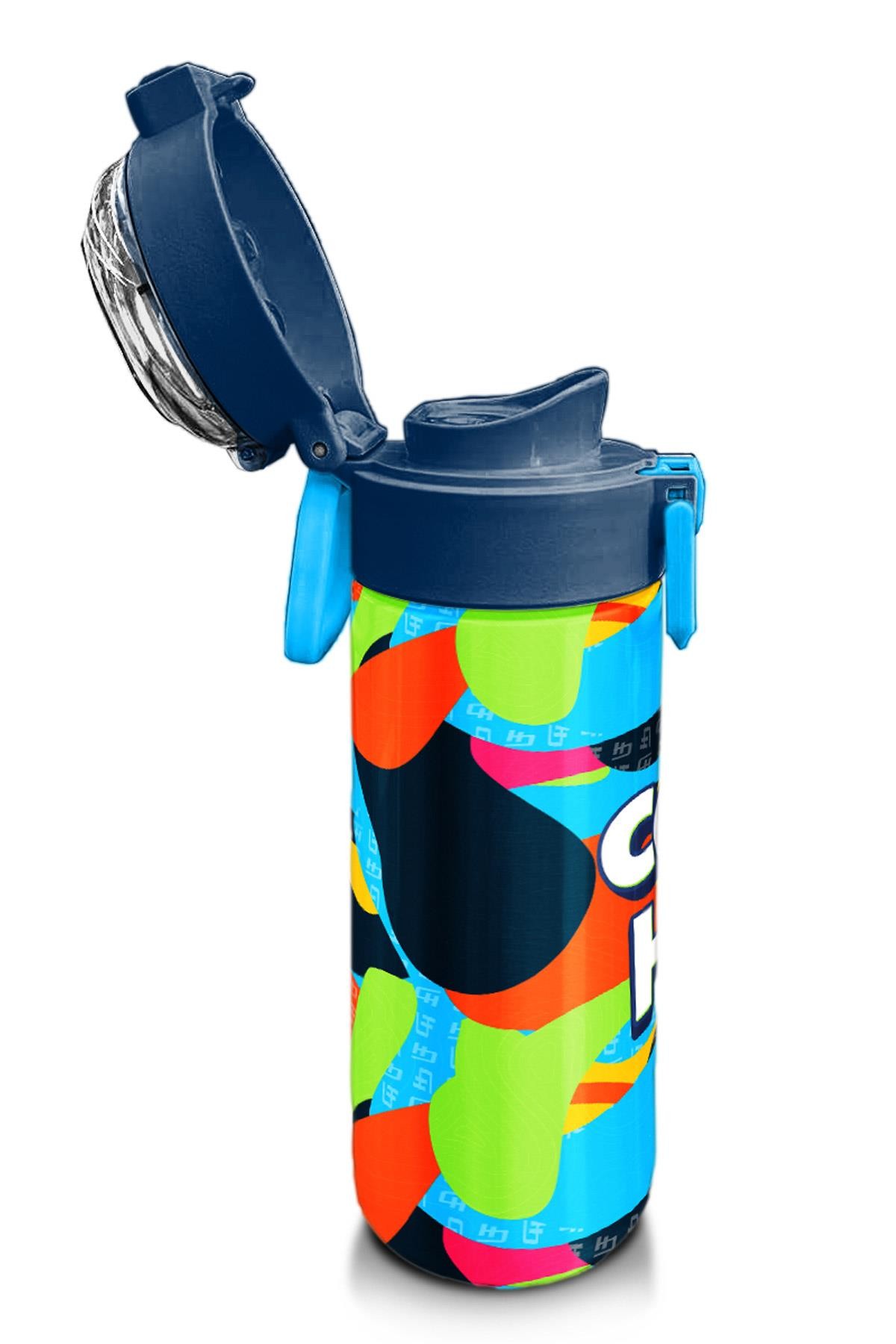 Coral High Kids Grafiti Desenli Pipetli ve Direkt İçim Çelik Termos 500 ml 31993