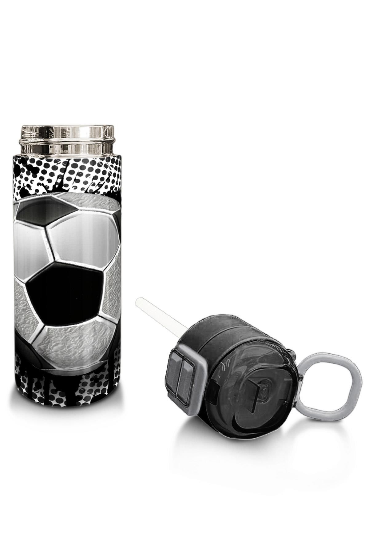 Coral High Kids Futbol Desenli Pipetli ve Direkt İçim Çelik Termos 500 ml 31816