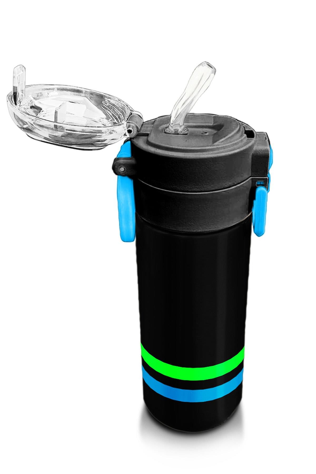 Coral High Kids Siyah Pipetli ve Direkt İçim Çelik Termos 500 ml 31929