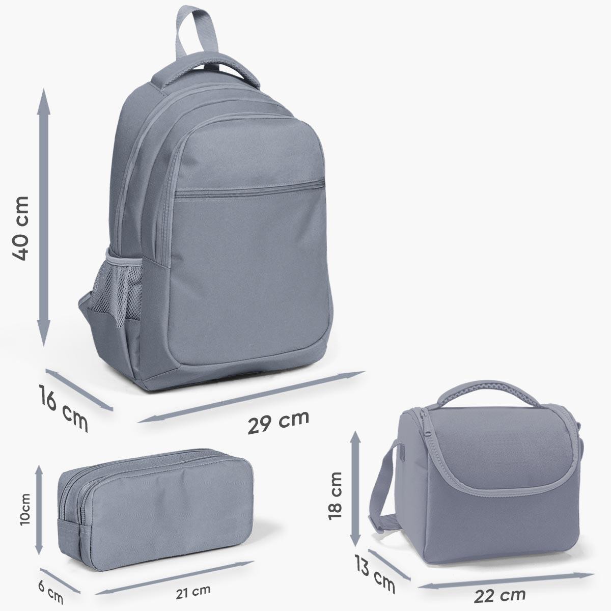 Coral High Kids Lacivert Mavi Kaplan Desenli 3’lü Okul Çanta Seti SET0123483