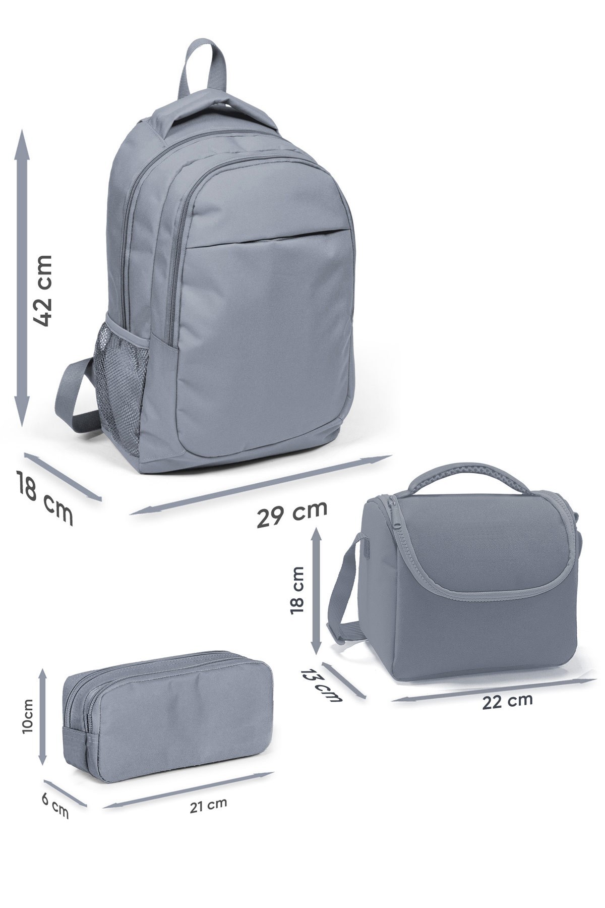 Coral High Kids Siyah Aslan Desenli 3’lü Okul Çanta Seti SET0123671