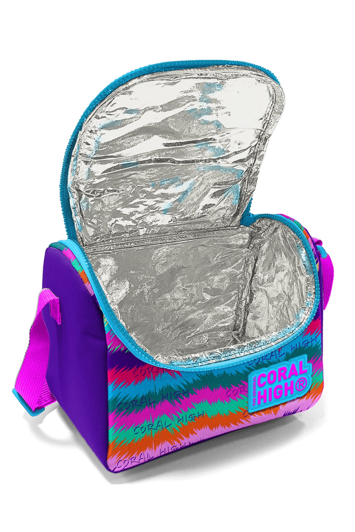 Coral High Kids Mor Pembe Kedi Desenli Thermo Beslenme Çantası 11859