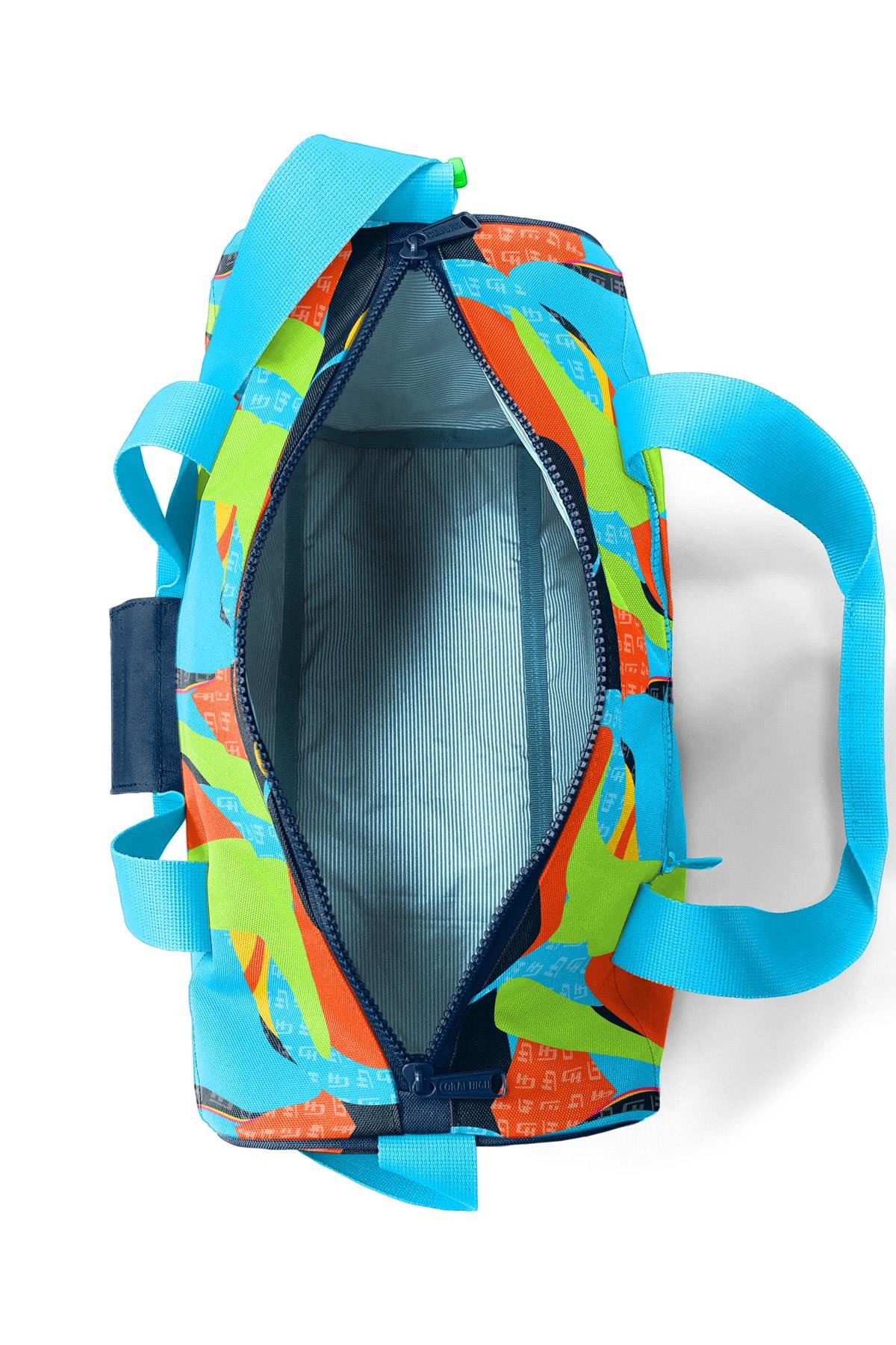Coral High Lacivert Mavi Graffiti Desenli Spor Çantası 27524
