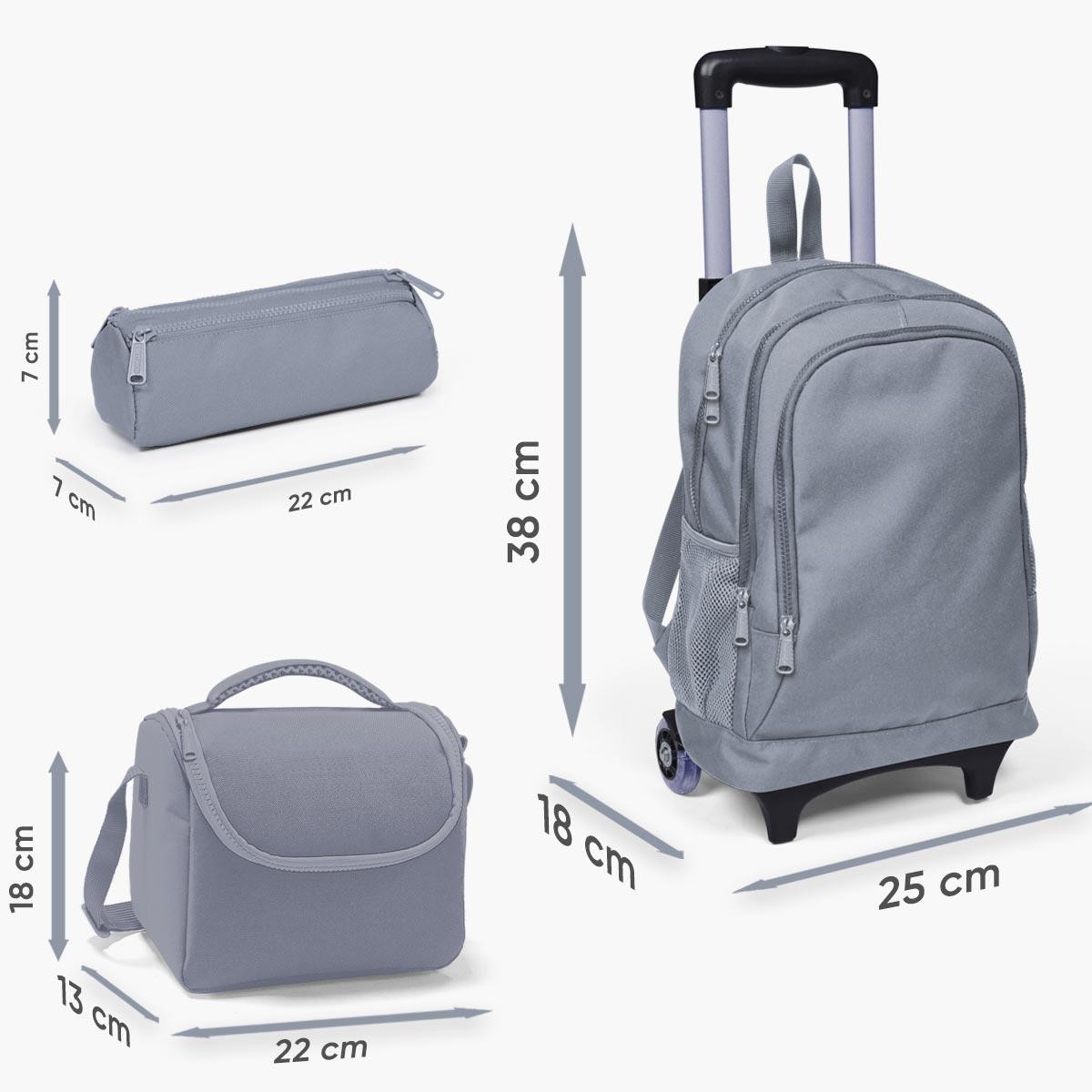 Coral High Kids Mavi Pembe Tavşan Desenli Çekçekli 3'lü Çanta Seti SET0123936