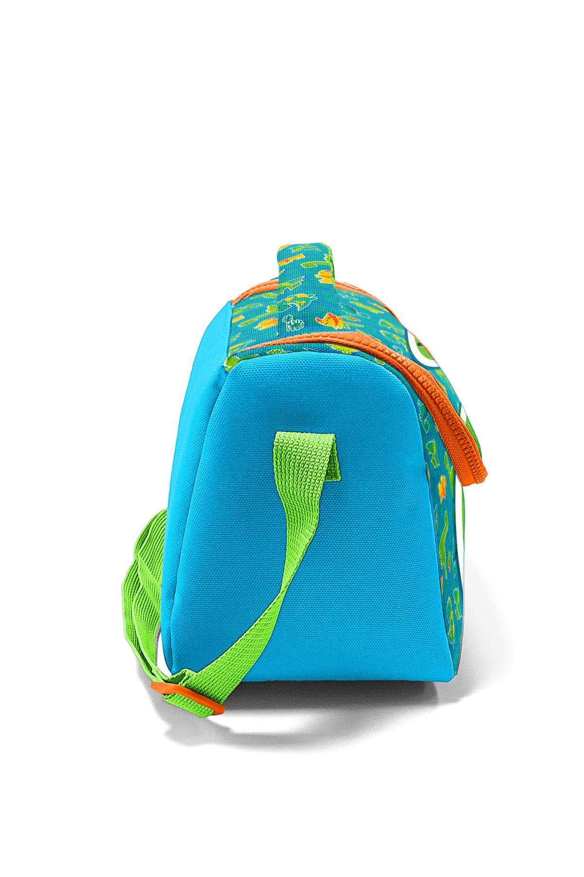 Coral High Kids Mavi Yeşil Dinozor Desenli Thermo Beslenme Çantası 12792