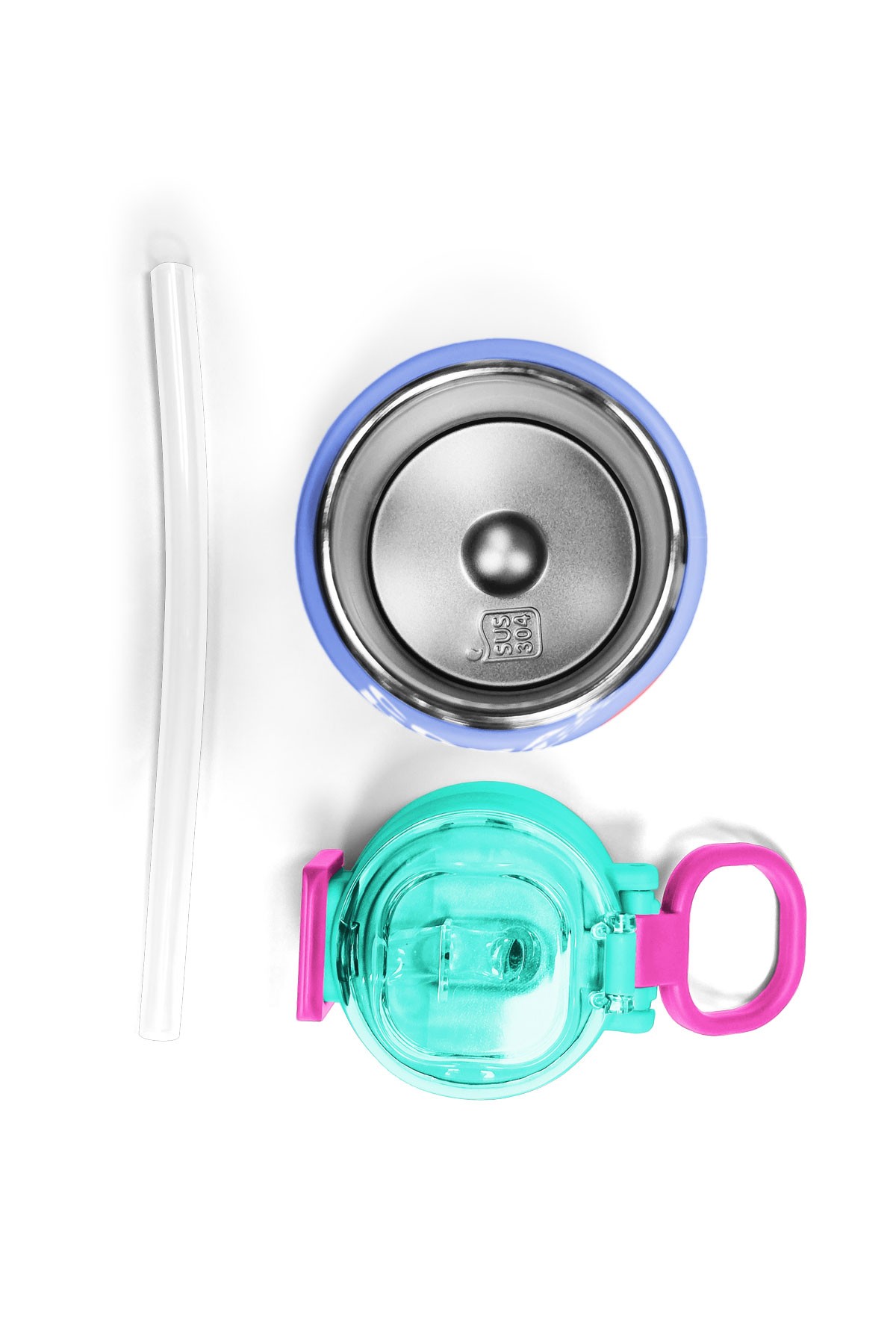 Coral High Kids Derin Mavi Renkli Pipetli ve Direkt İçim Çelik Termos 500 ml 31854