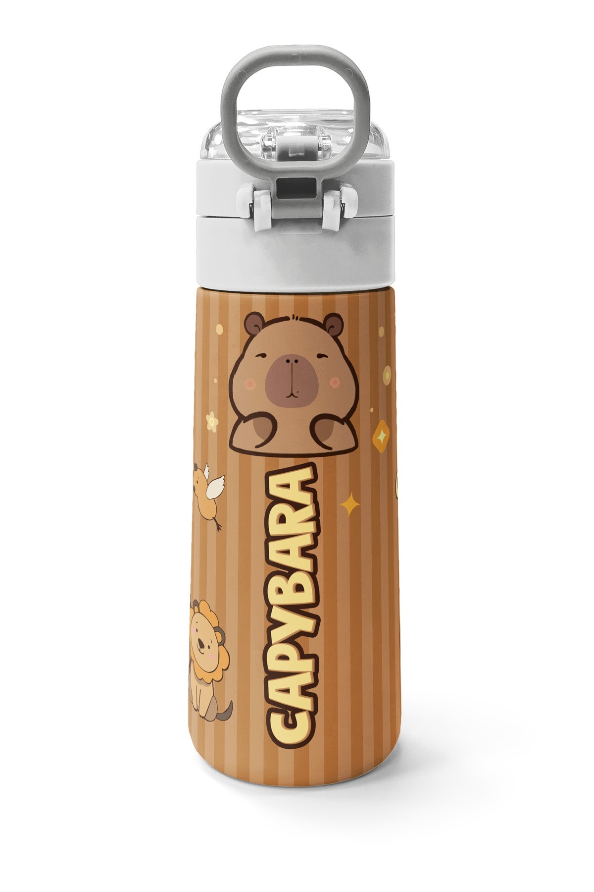 Coral High Kids Kapibara Desenli Pipetli ve Direkt İçim Çelik Termos 500 ml 31790