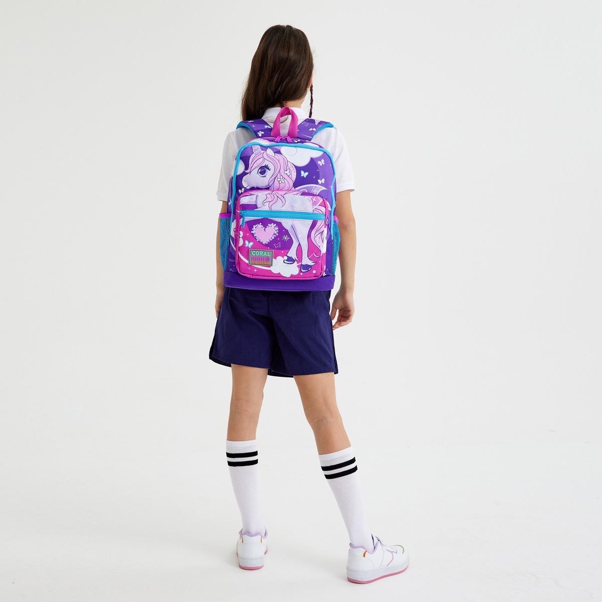 Coral High Kids Mor Pembe Unicorn Desenli 3’lü Okul Çanta Seti SET0123708