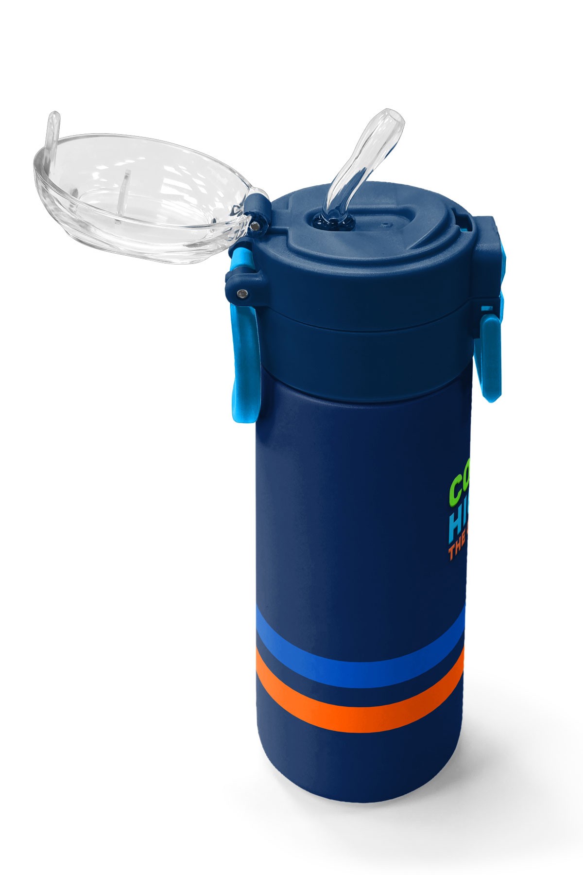 Coral High Kids Lacivert Pipetli ve Direkt İçim Çelik Termos 500 ml 31928