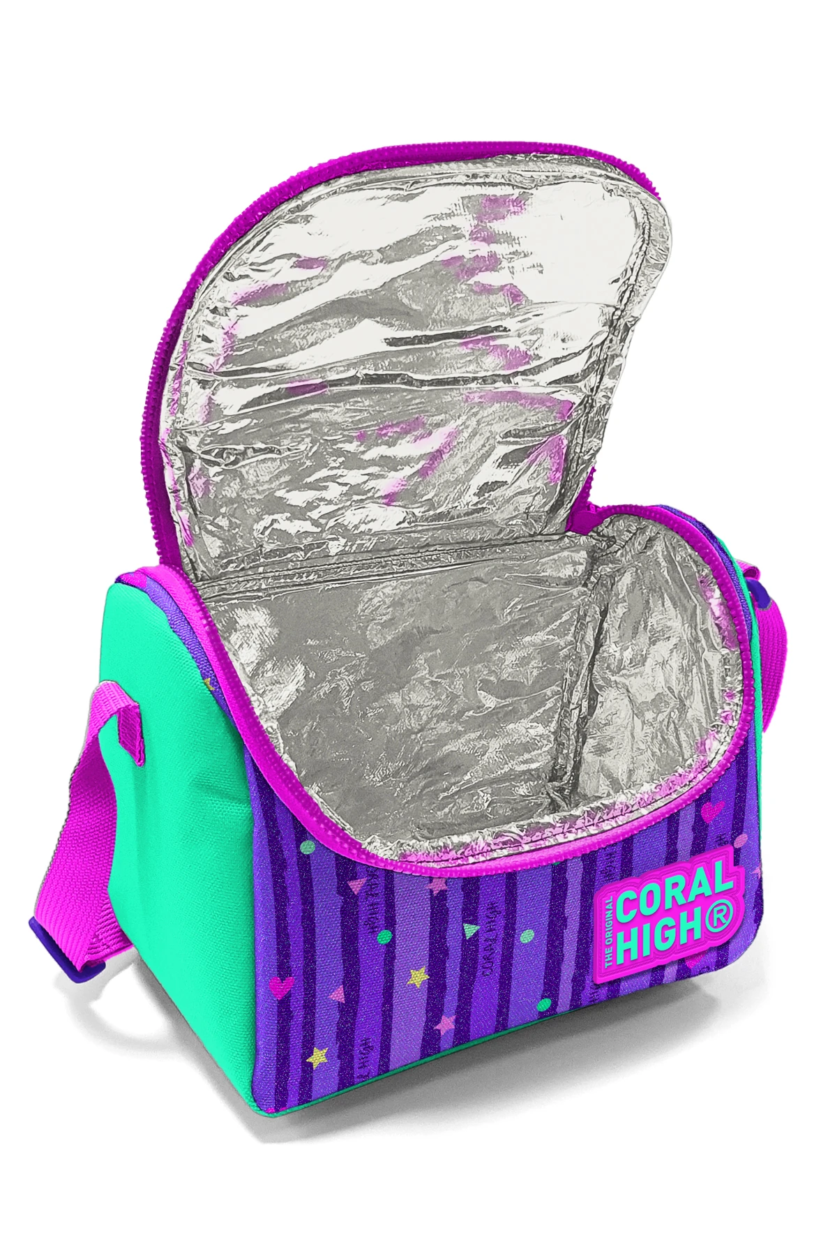 Coral High Kids Mor Su Yeşili Unicorn Desenli Thermo Beslenme Çantası 11868