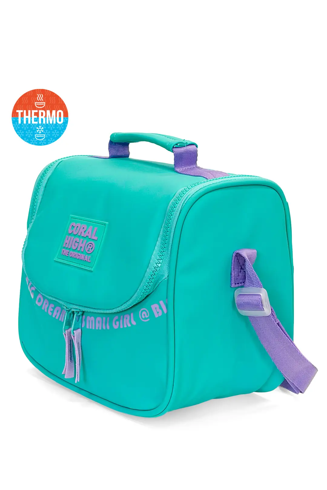 Coral High Green Purple Thermo Lunch Box 27402