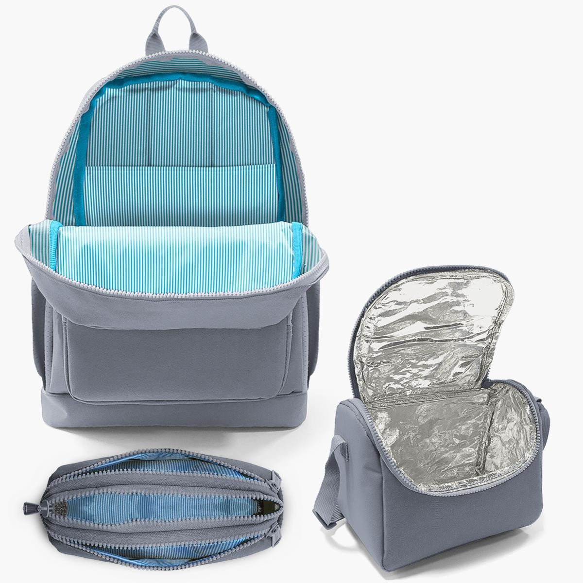 Coral High Kids Mavi Pembe Tavşan Desenli 3’lü Okul Çanta Seti SET0123736
