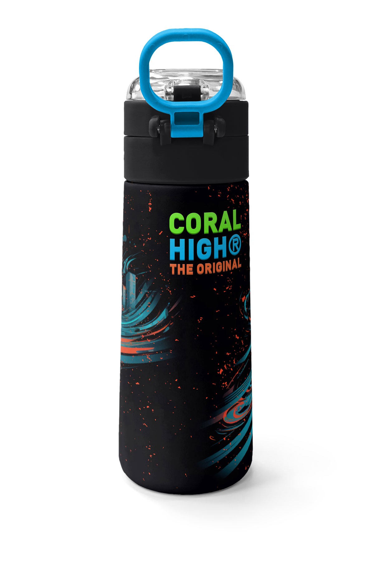 Coral High Kids Nefti Yarış Arabası Desenli Pipetli ve Direkt İçim Çelik Termos 500 ml 31966
