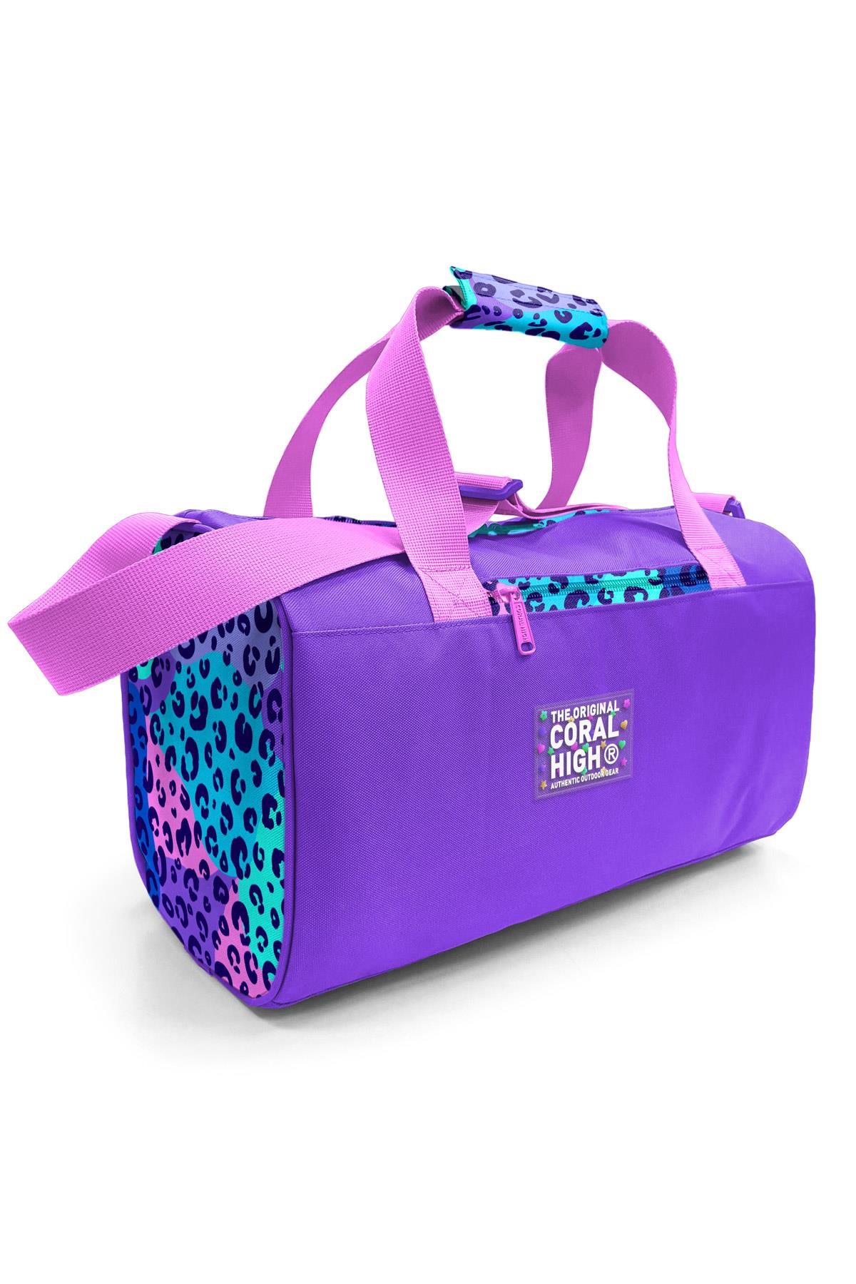 Coral High Mor Leopar Desenli Spor Çantası 27532