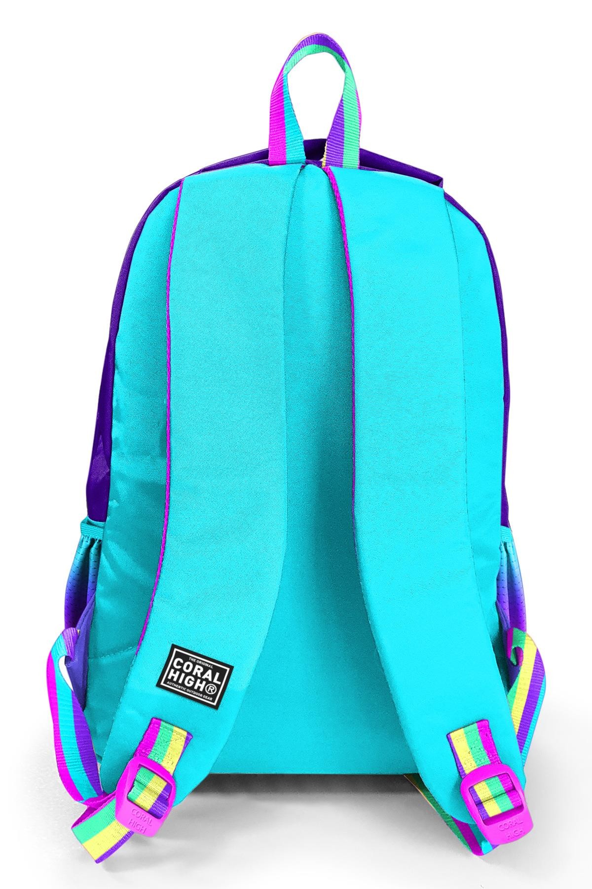 Coral High Kids Rainbow Fermuarlı Mor 3’lü Okul Çanta Seti SET0123662