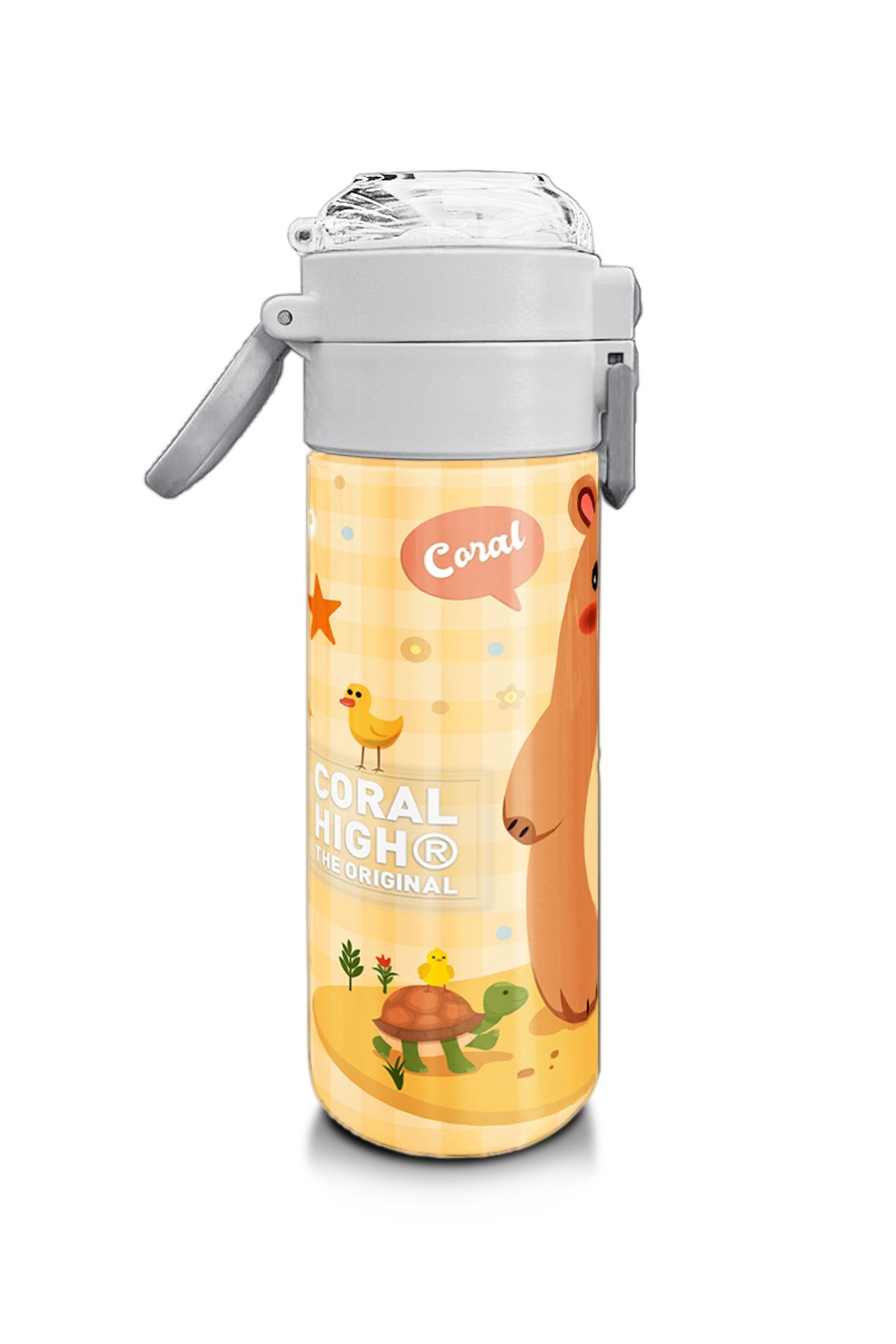 Coral High Kids Capybara Desenli Pipetli ve Direkt İçim Çelik Termos 500 ml 31793