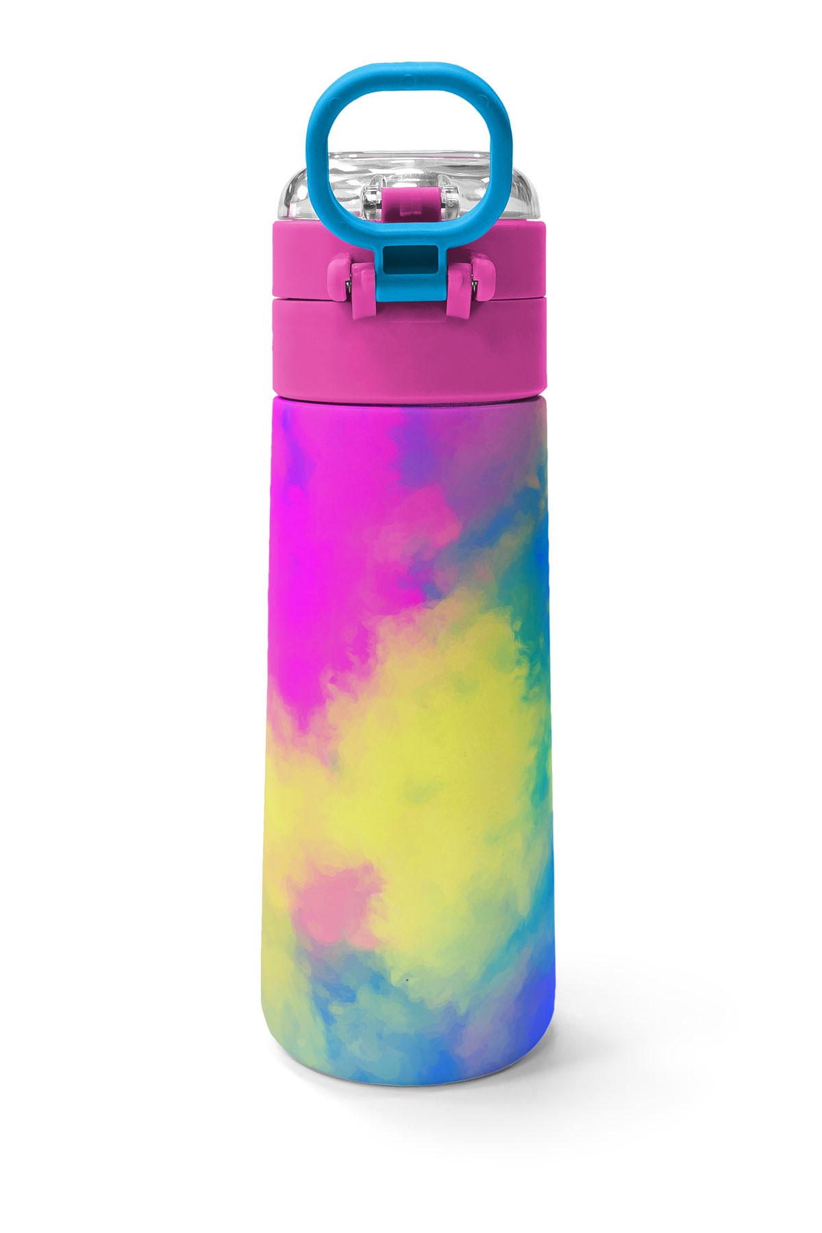 Coral High Kids Renkli Batik Desenli Pipetli ve Direkt İçim Çelik Termos 500 ml 31958