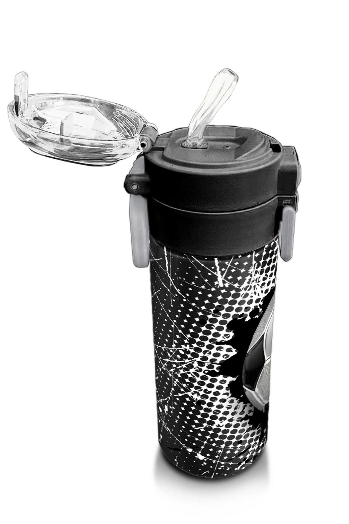 Coral High Kids Futbol Desenli Pipetli ve Direkt İçim Çelik Termos 500 ml 31816