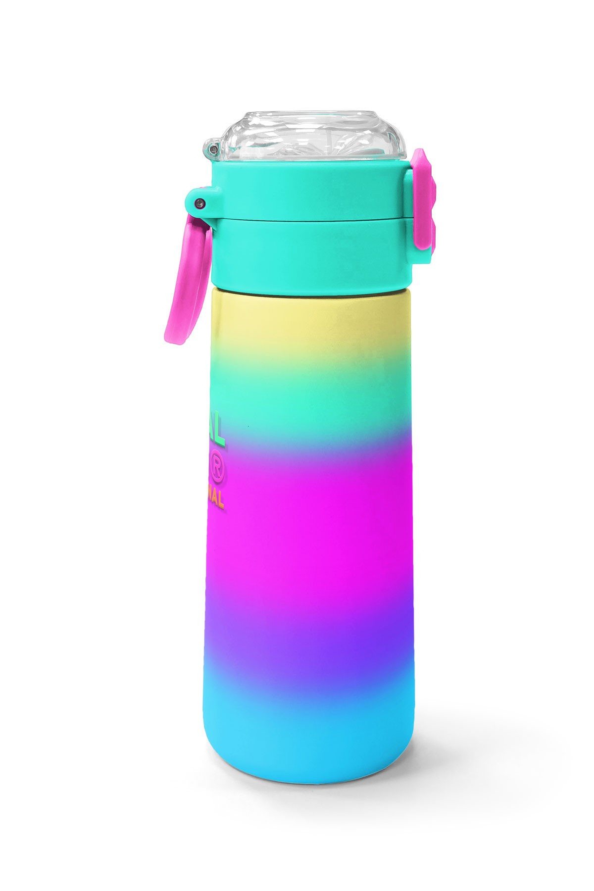Coral High Kids Renk Geçişli Desenli Pipetli ve Direkt İçim Çelik Termos 500 ml 31924