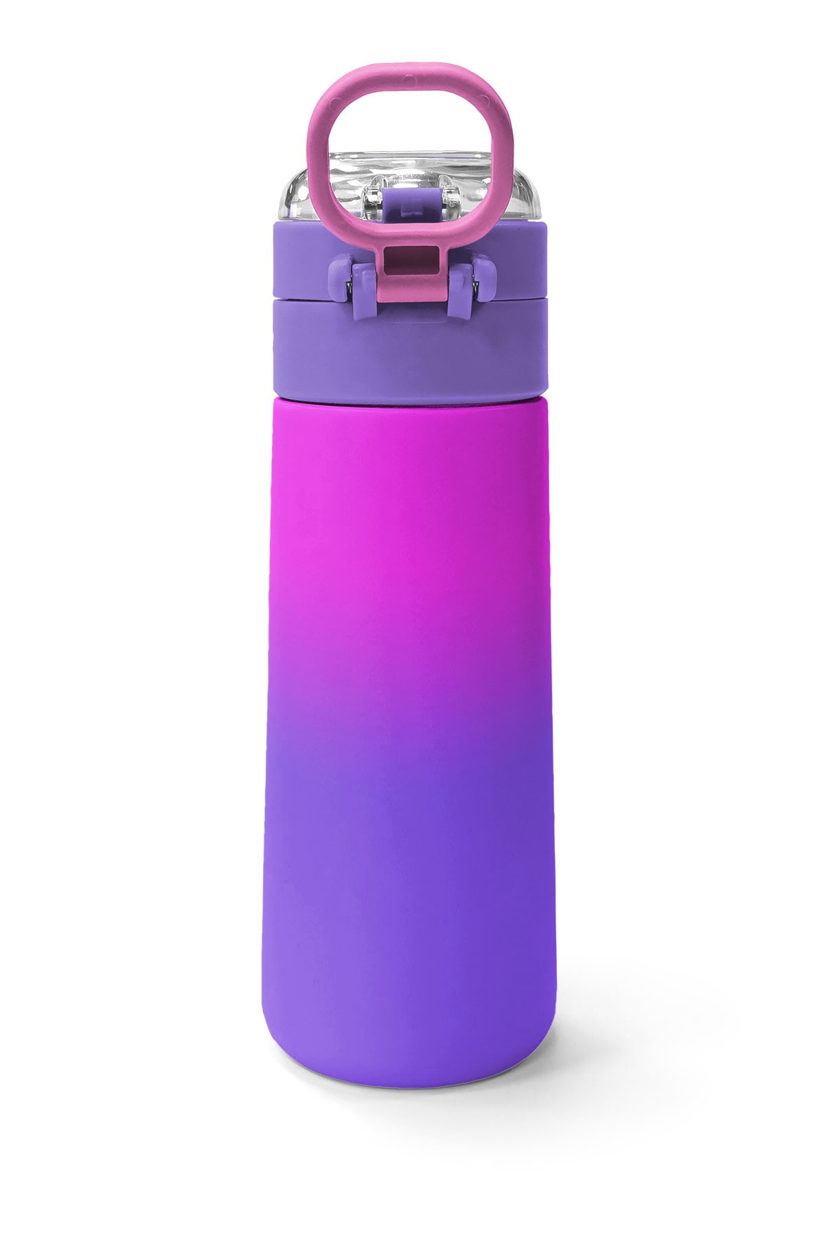 Coral High Kids Mor Renk Geçişli Desenli Pipetli ve Direkt İçim Çelik Termos 500 ml 31963