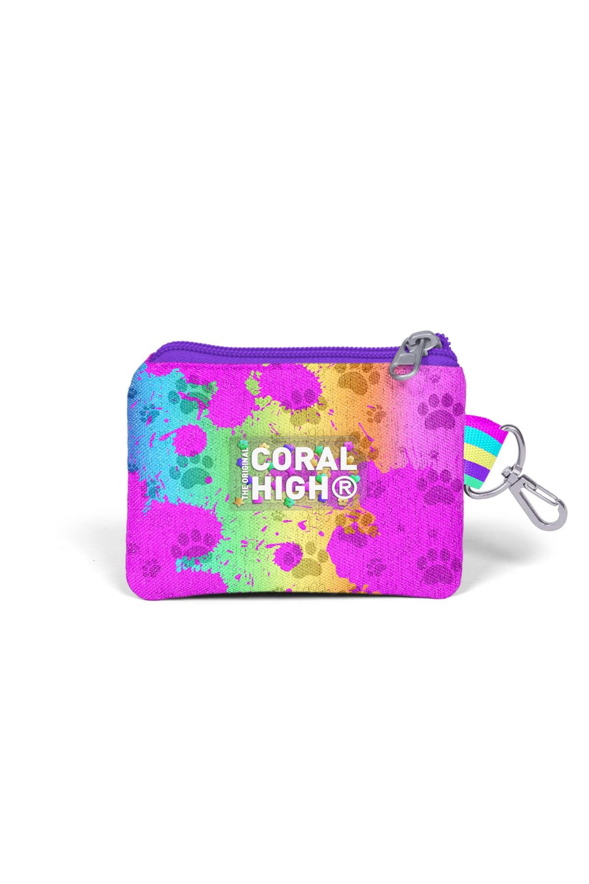 Coral High Kids Mor Pembe Köpek Desenli Bozuk Para Çantası 21931