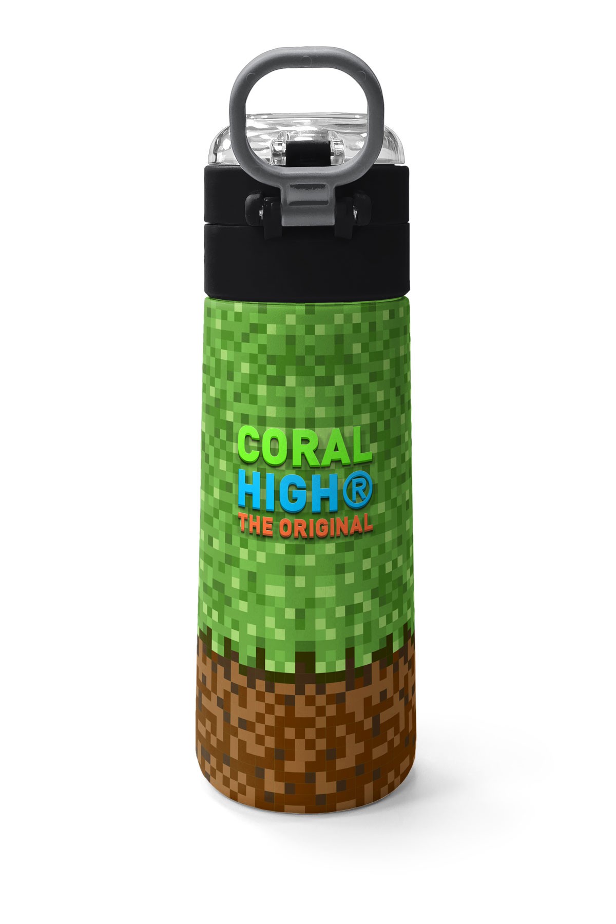 Coral High Kids High Craft Desenli Pipetli ve Direkt İçim Çelik Termos 500 ml 31992