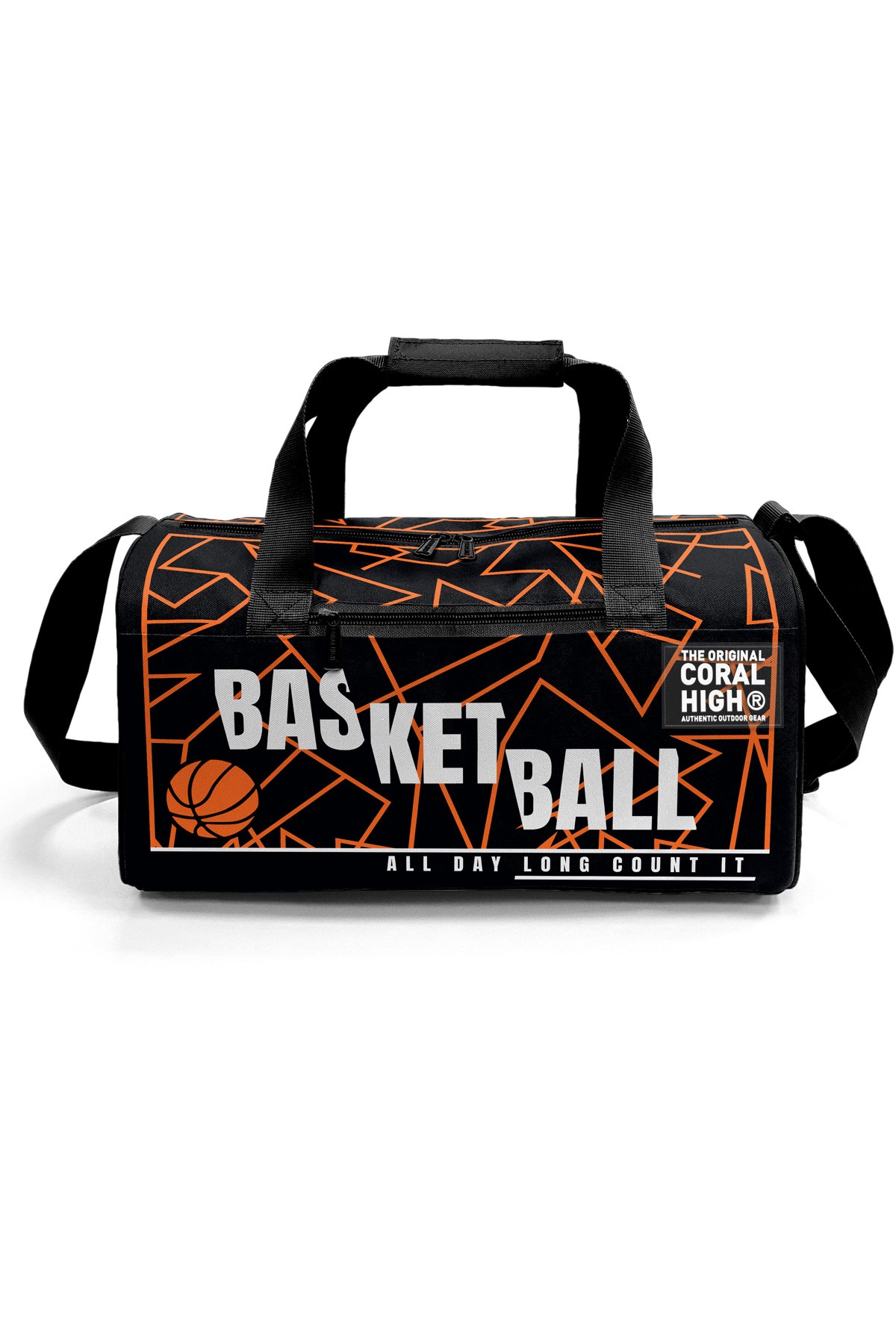 Coral High Siyah Basketbol Desenli Spor Çantası 27536