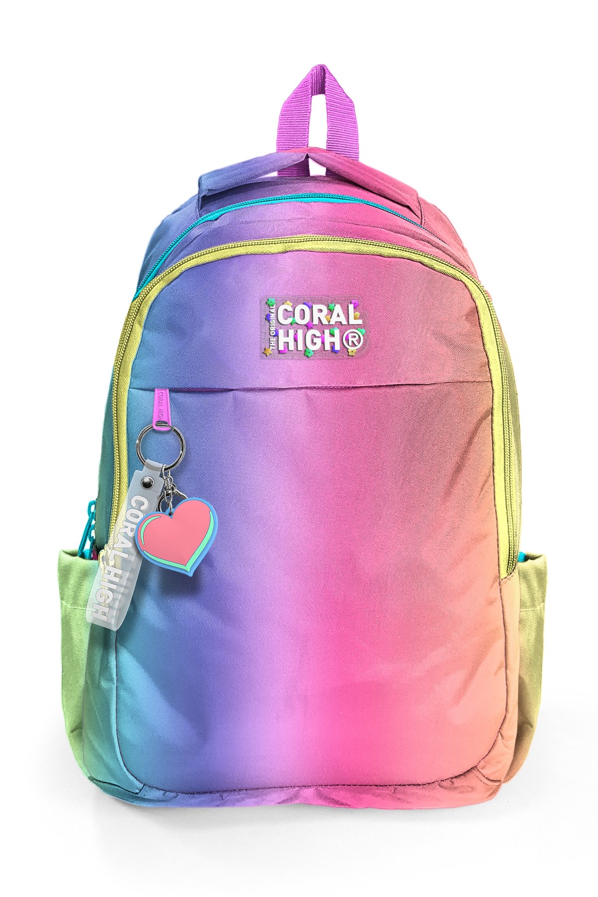 Coral High Kids Renk Geçişli Desenli Üç Bölmeli Okul Sırt Çantası 23668