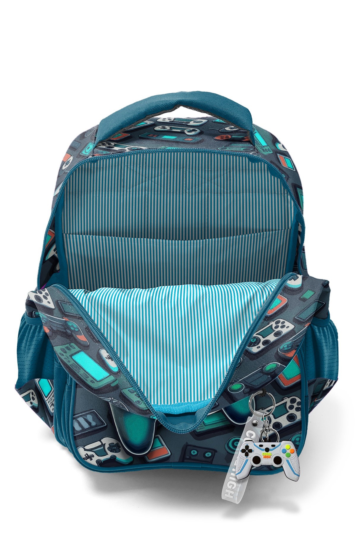 Coral High Kids Nefti Gamer Desenli 3’lü Okul Çanta Seti SET0114423