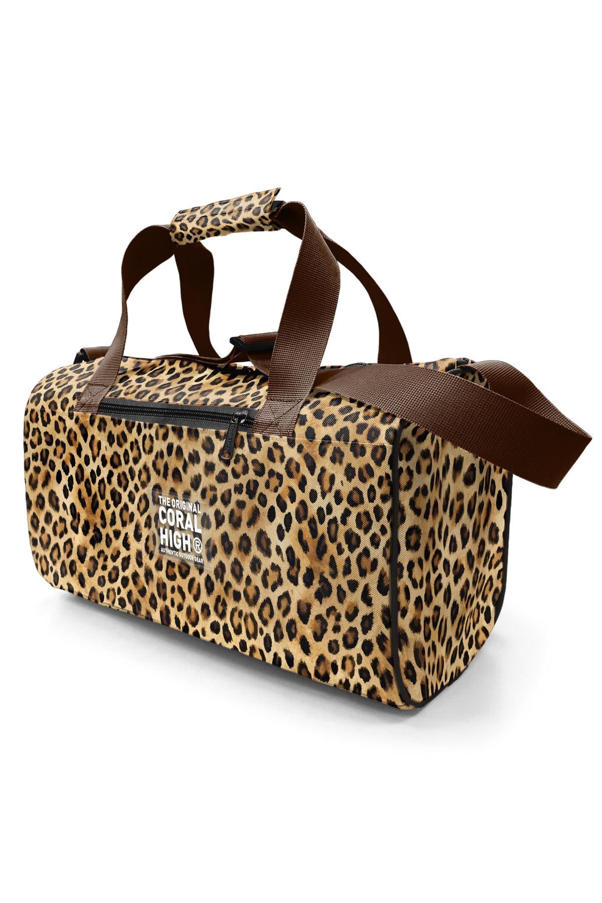 Coral High Kahverengi Leopar Desenli Spor Çanta 27533