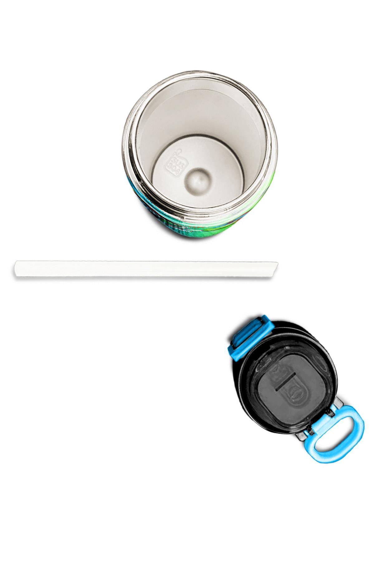 Coral High Kids Kulaklık Game Desenli Pipetli ve Direkt İçim Çelik Termos 500 ml 31841