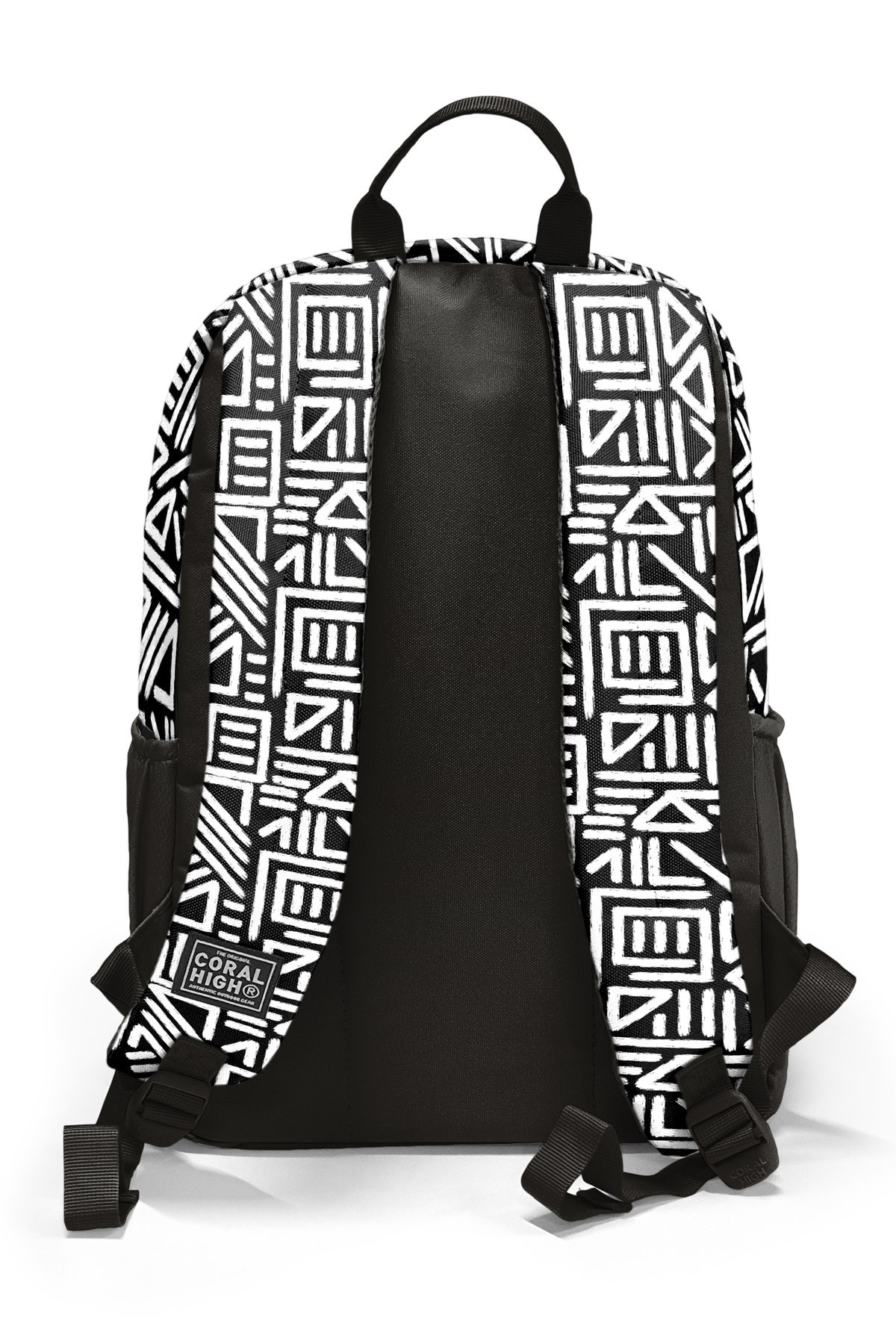 Coral High Siyah Beyaz Geomatrik Desenli 3’lü Okul Çanta Seti SET0123682