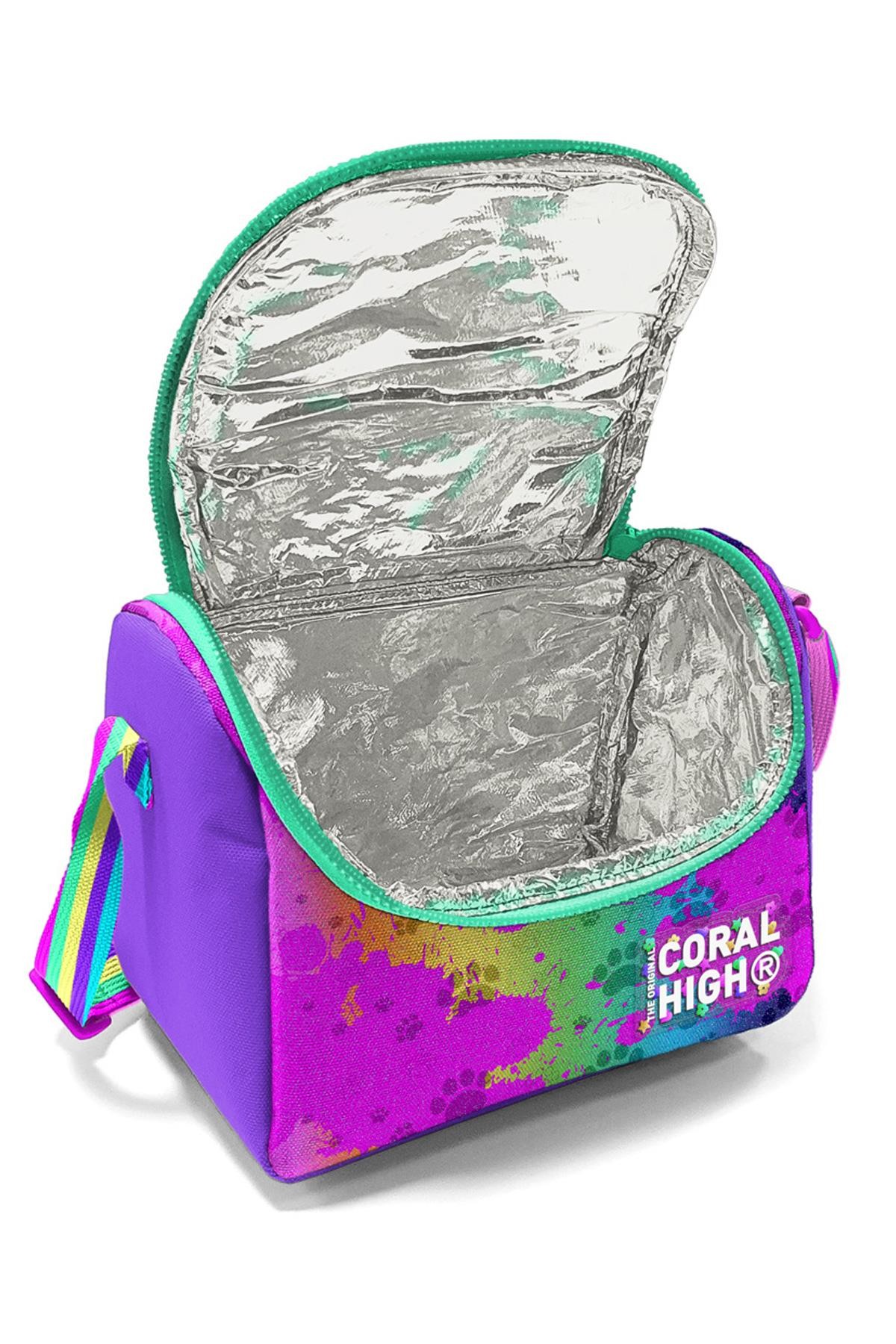 Coral High Kids Mor Pembe Köpek Desenli Thermo Beslenme Çantası 11882