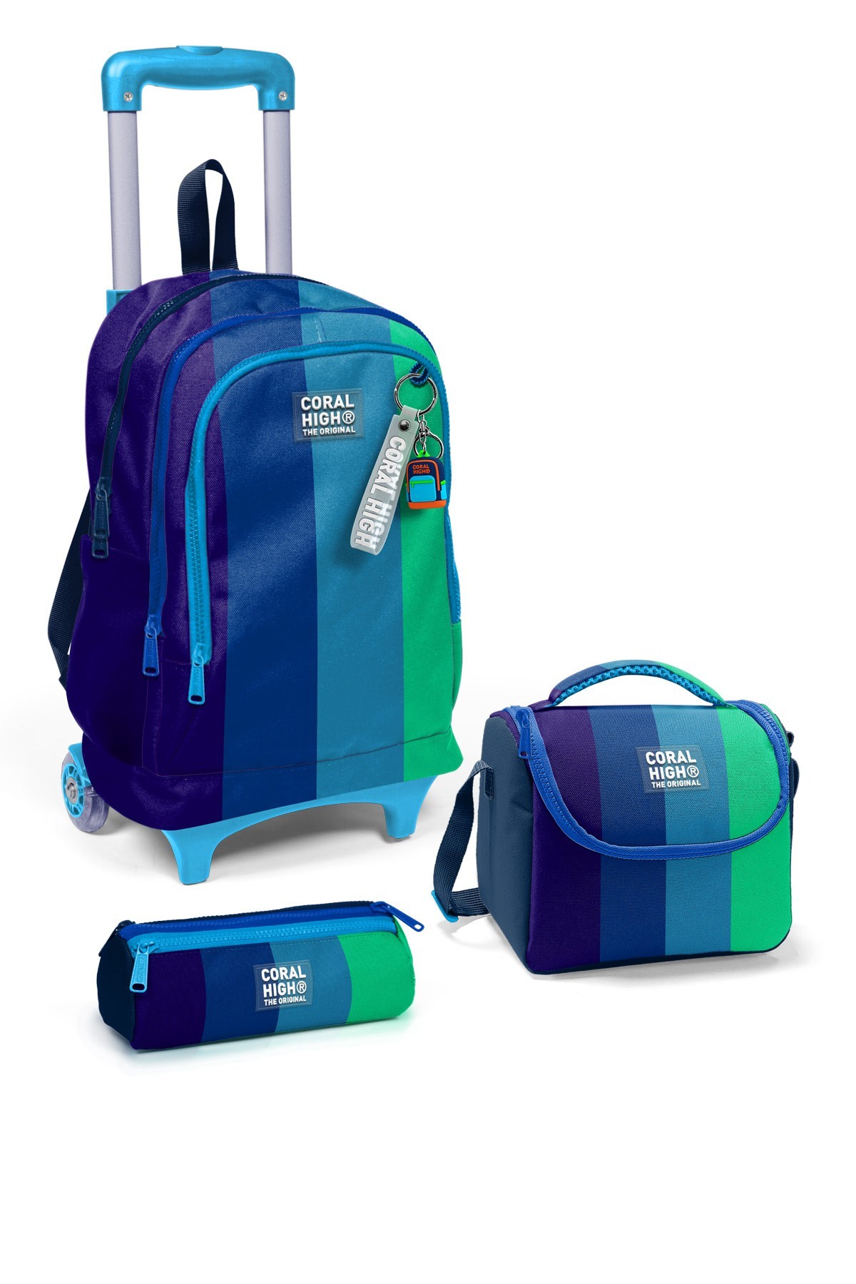 Coral High Kids Renkli Çizgili 3’lü Okul Çanta Seti SET0123981