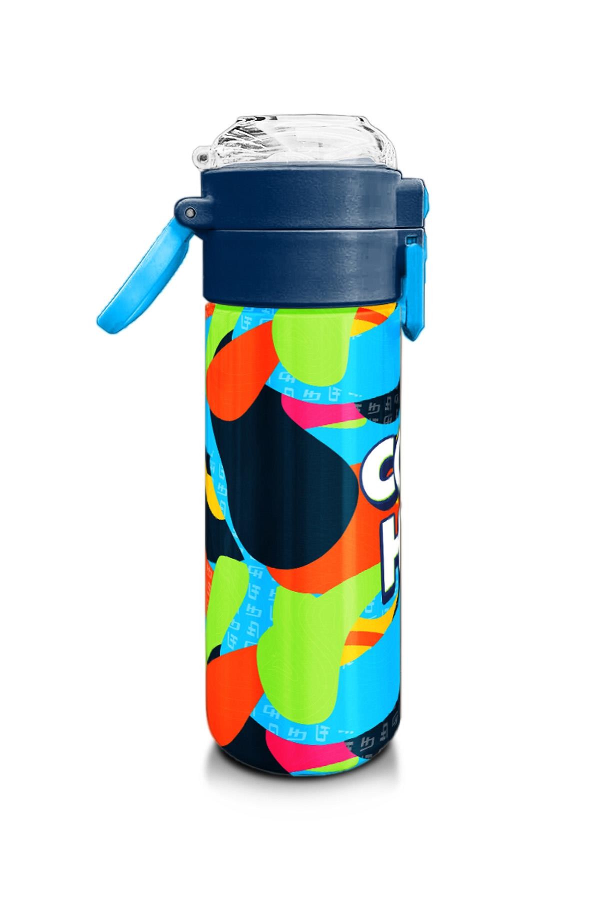 Coral High Kids Grafiti Desenli Pipetli ve Direkt İçim Çelik Termos 500 ml 31993