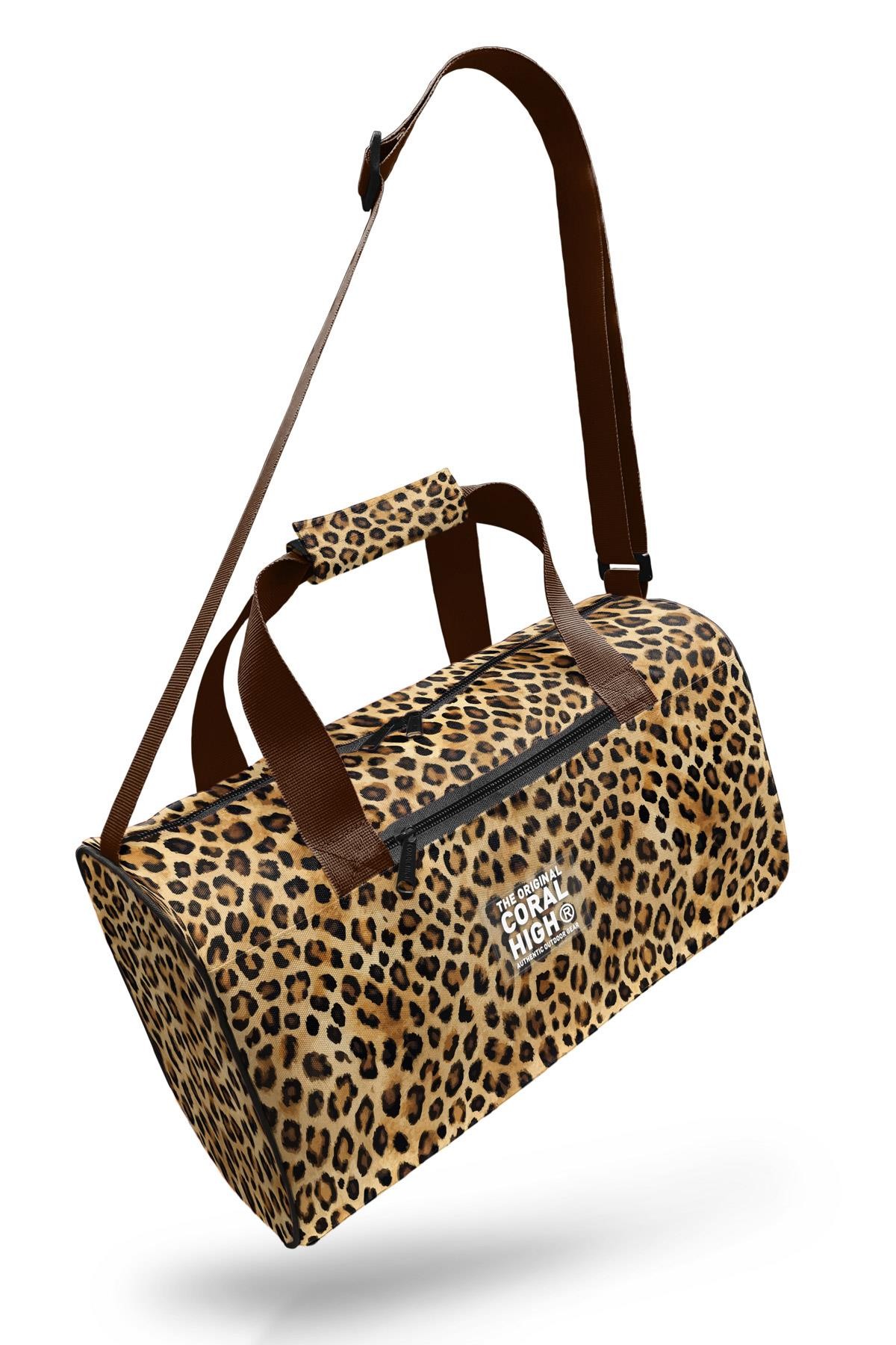 Coral High Kahverengi Leopar Desenli Spor Çanta 27533