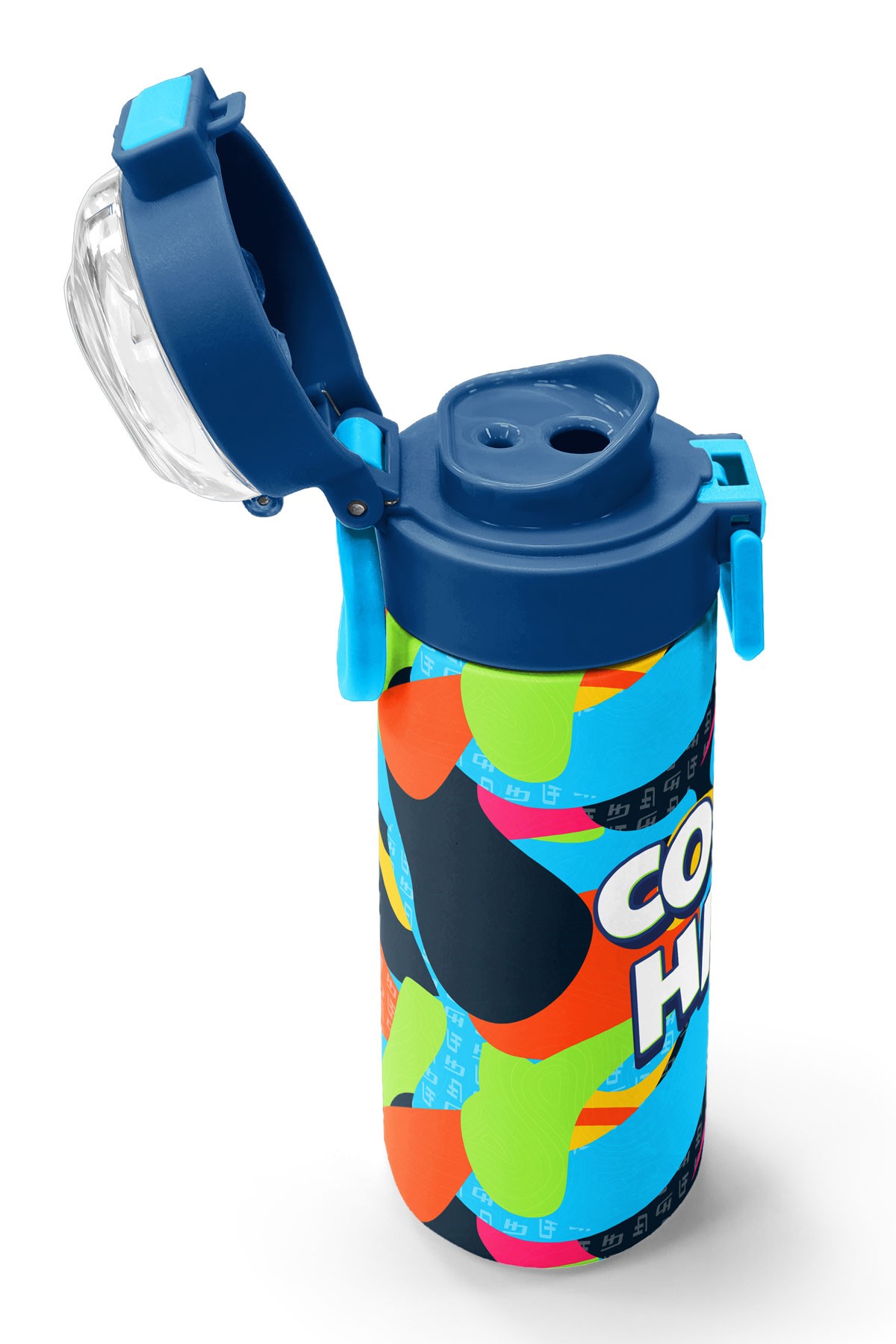 Coral High Kids Grafiti Desenli Pipetli ve Direkt İçim Çelik Termos 500 ml 31993