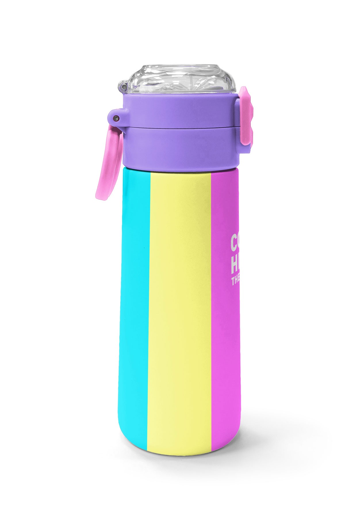 Coral High Kids Çok Renkli Desenli Pipetli ve Direkt İçim Çelik Termos 500 ml 31876