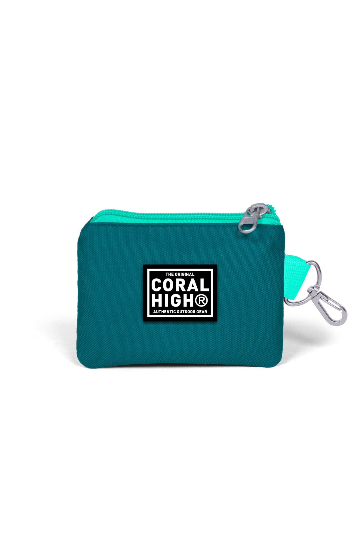 Coral High Su Yeşili Mercan Flamingo Desenli  Bozuk Para Çantası 21777