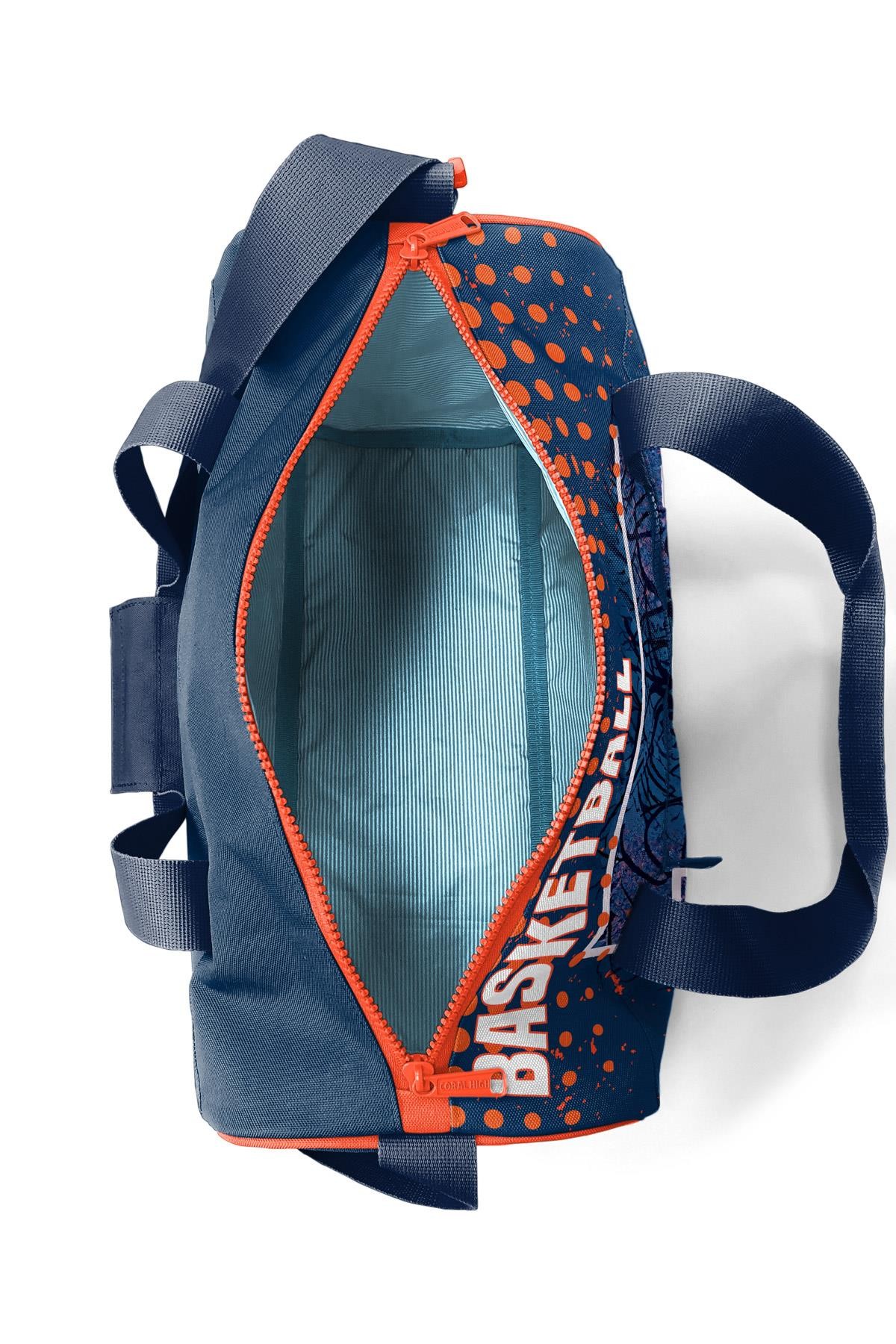 Coral High Turuncu Lacivert Basketbol Desenli Spor Çantası 27519
